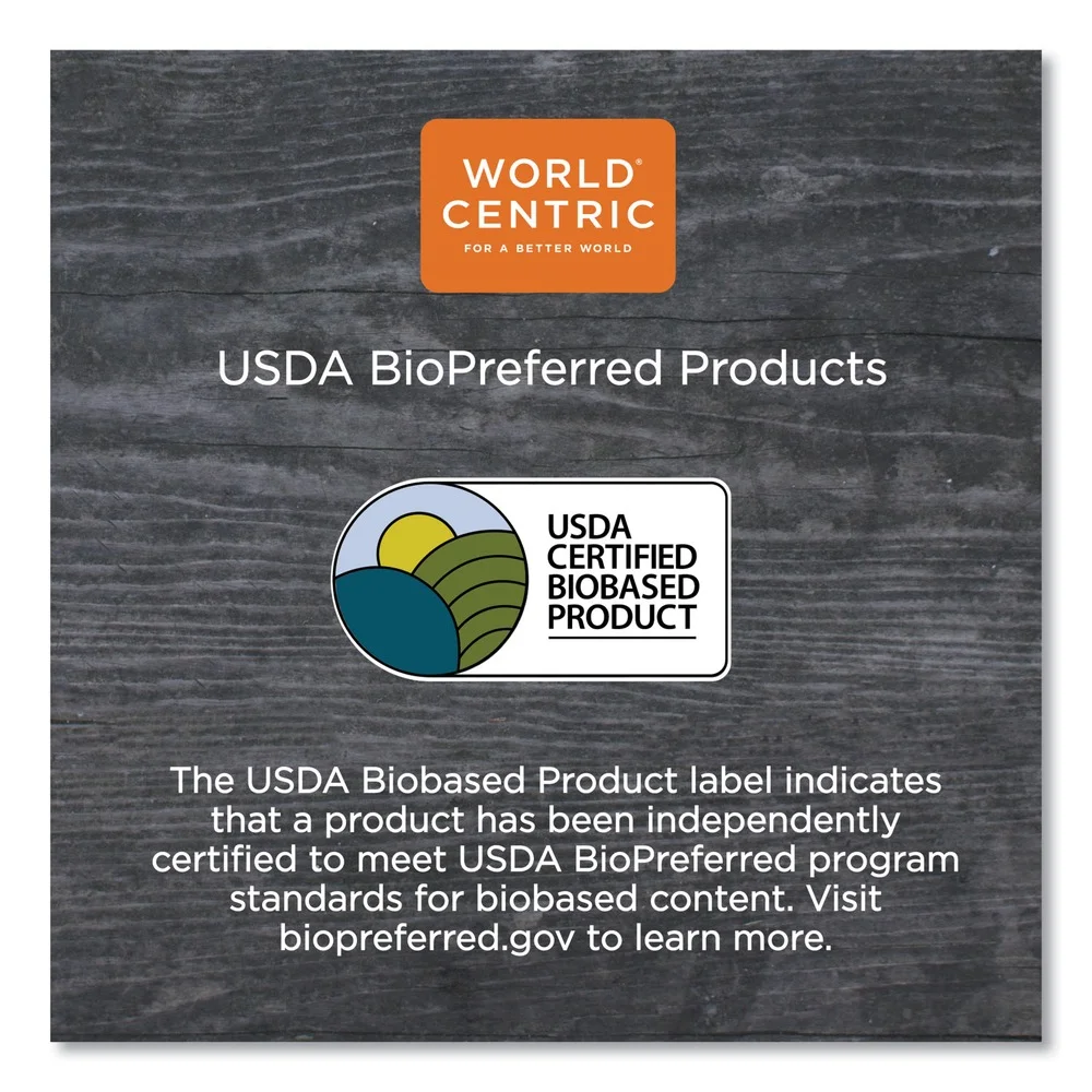 World Centric BOPA24 4.4 in. Diameter x 4.4 in. h Paper Bowls - White (500/Carton)