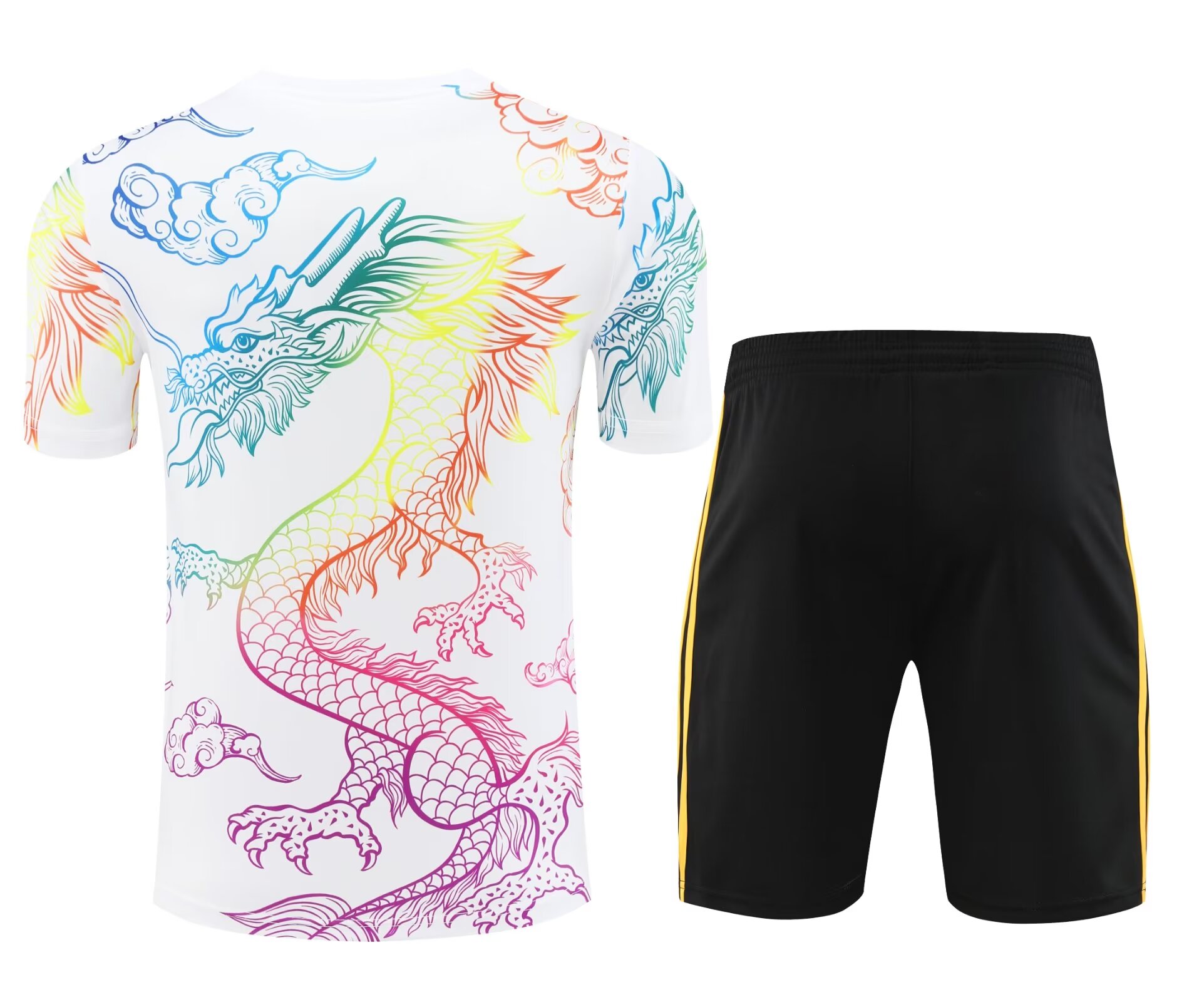2024/2025 Real Madrid pre-match training Wear Colorful Dragon Jersey+Shorts 1:1 Thai Quality