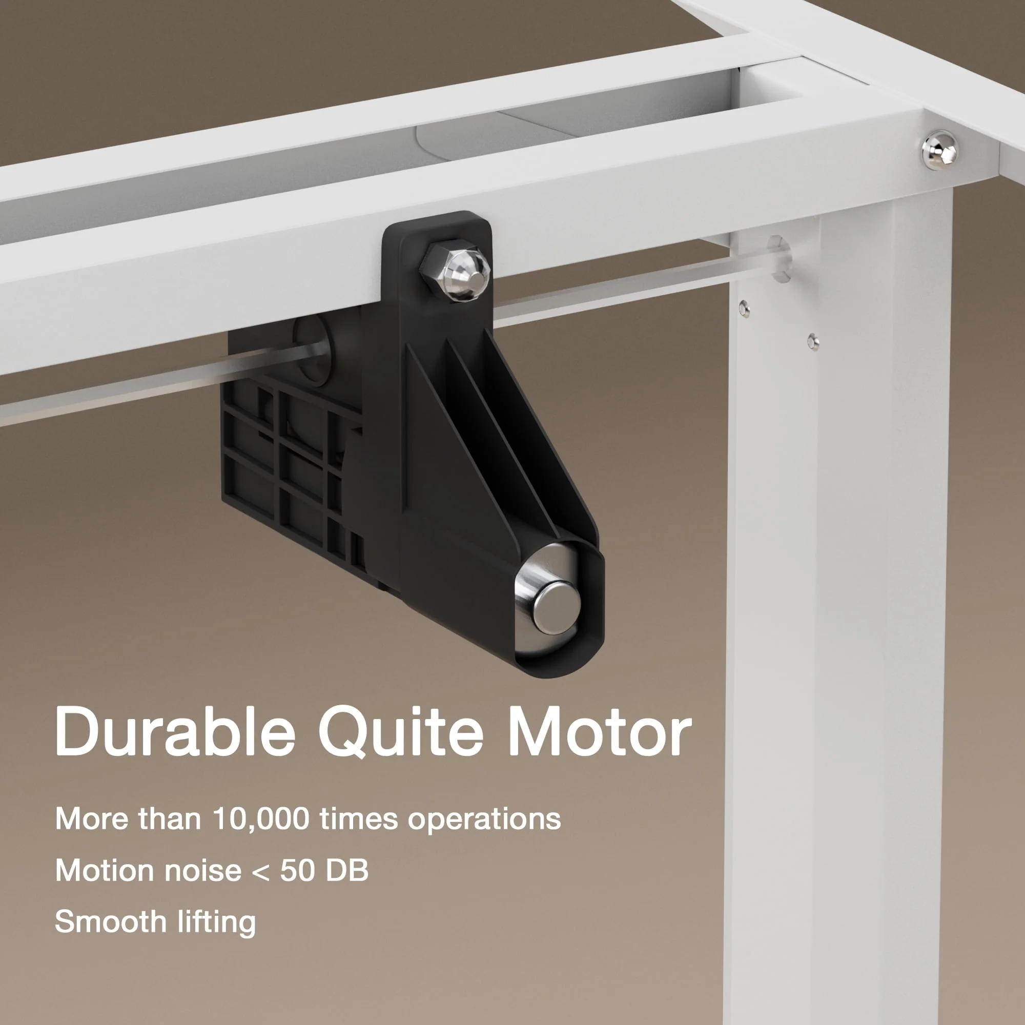 Homall Electric Height Adjustable Standing Desk, Large 55 inch Sit Stand up Desk, Home Office Computer Desk Memory Preset with T-Shaped Metal Bracket, White