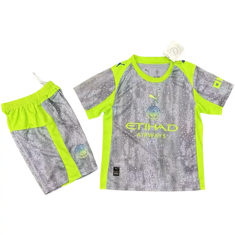 2025-26 Manchester City Scond Away Jersey Children's Set - Fans Edition
