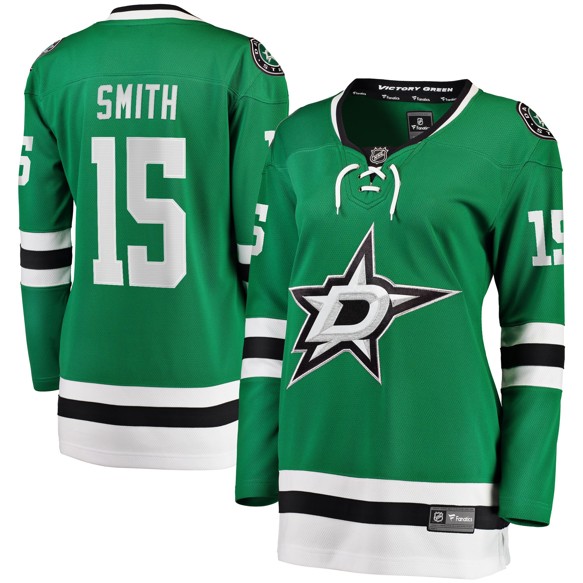 Craig Smith Dallas Stars Fanatics Women’s Home Breakaway   Jersey – Kelly Green