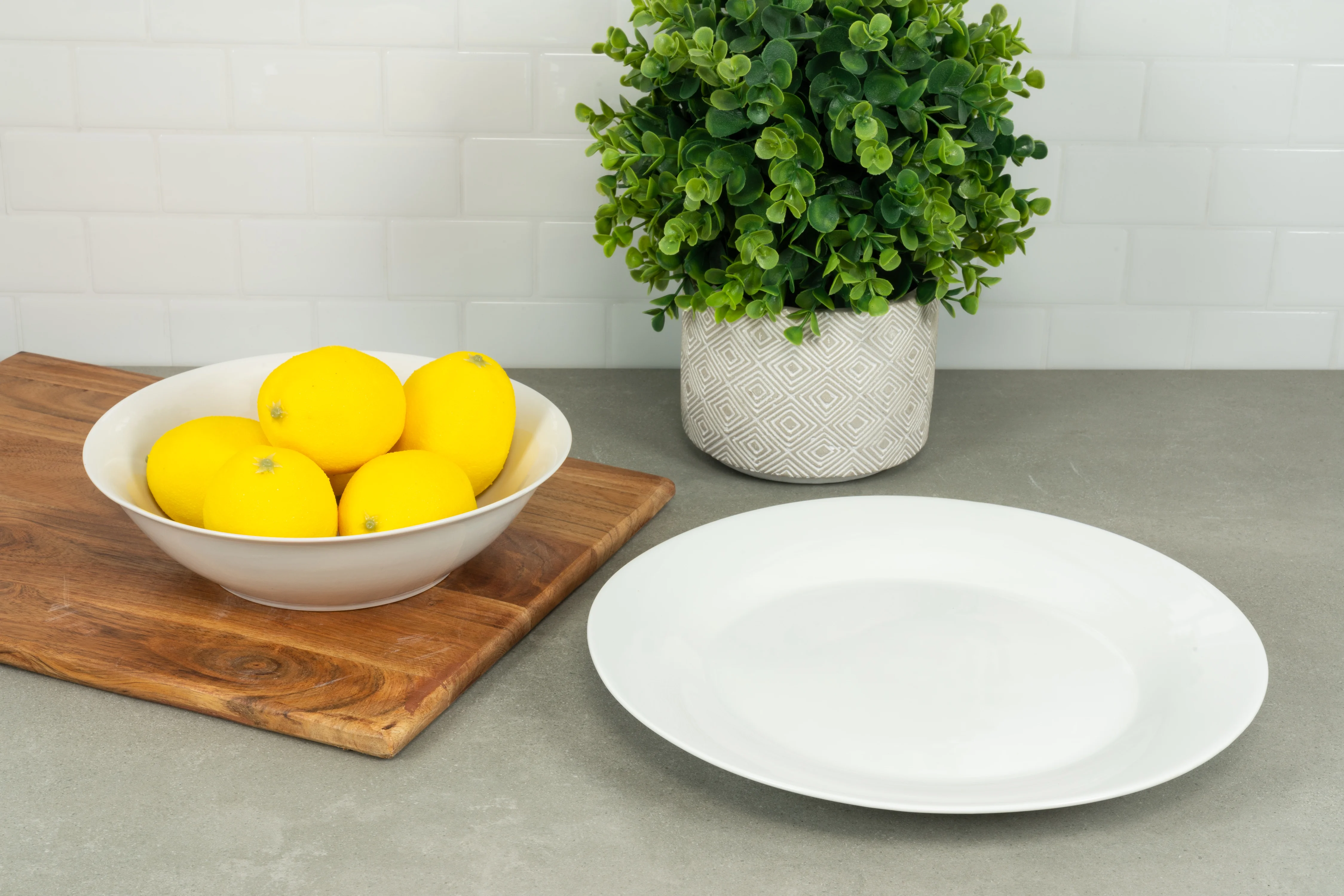 10 Strawberry Street Simply White Square 45-Piece Entertaining Dinnerware Set