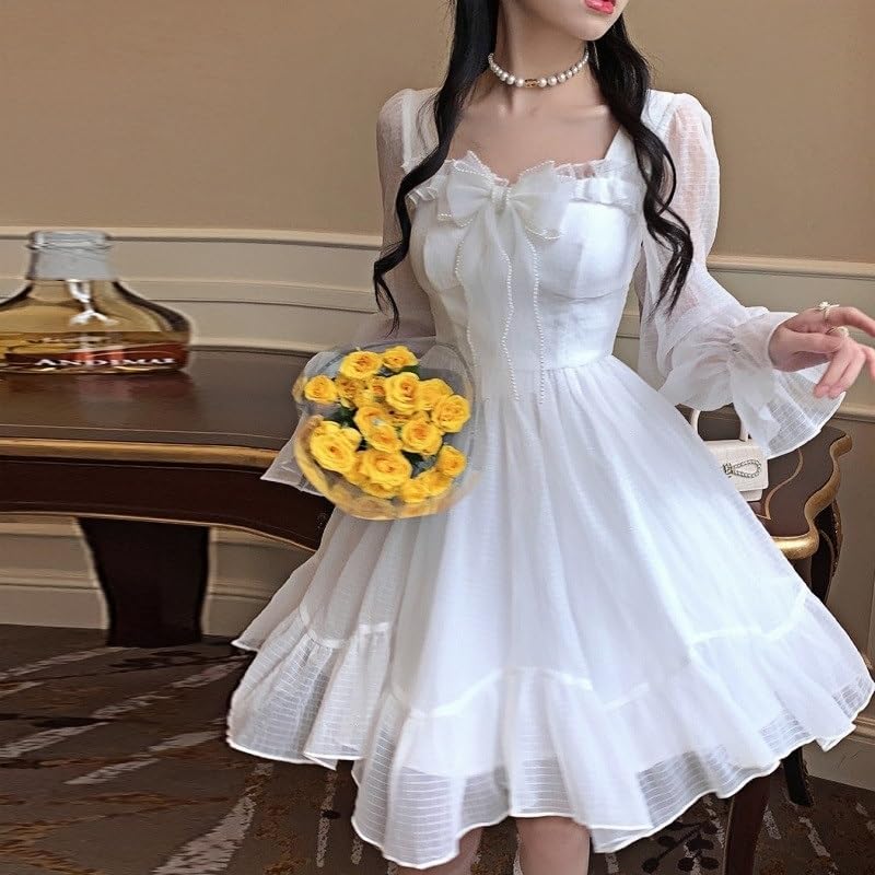 Lolita Dress White Kawaii Dress Women