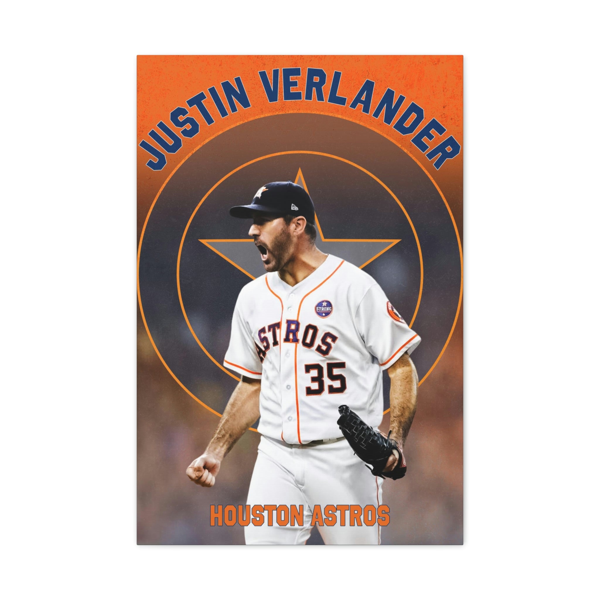 Justin Verlander Houston Astros Cy Young Winner Premium Wall Art Canvas Wrap