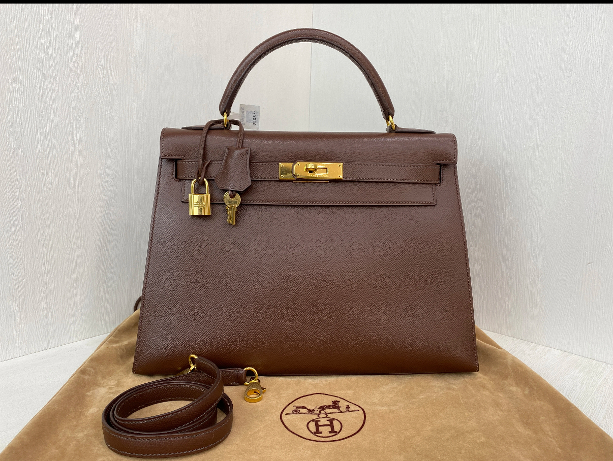 Hermès Kelly 25-28 Bordeaux Red Gold Buckle Custom