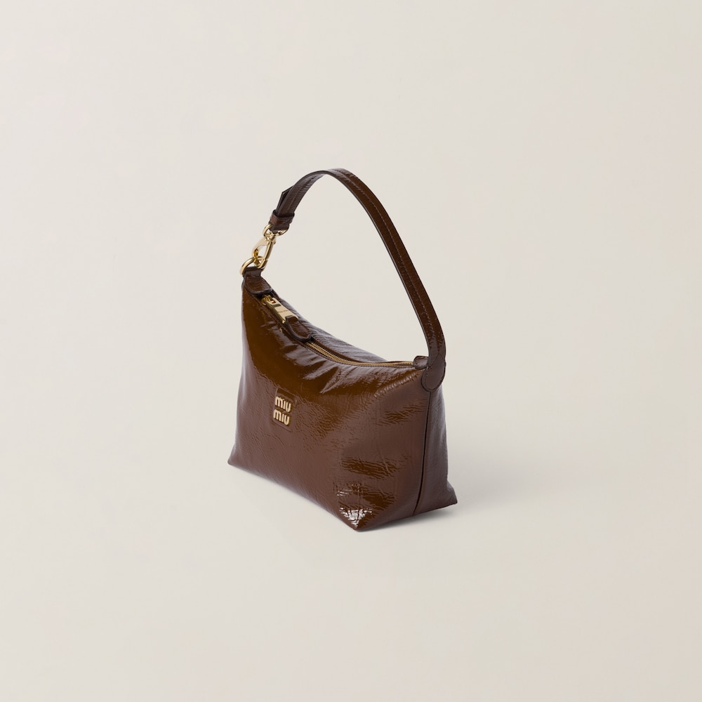 Naplak patent leather pouch