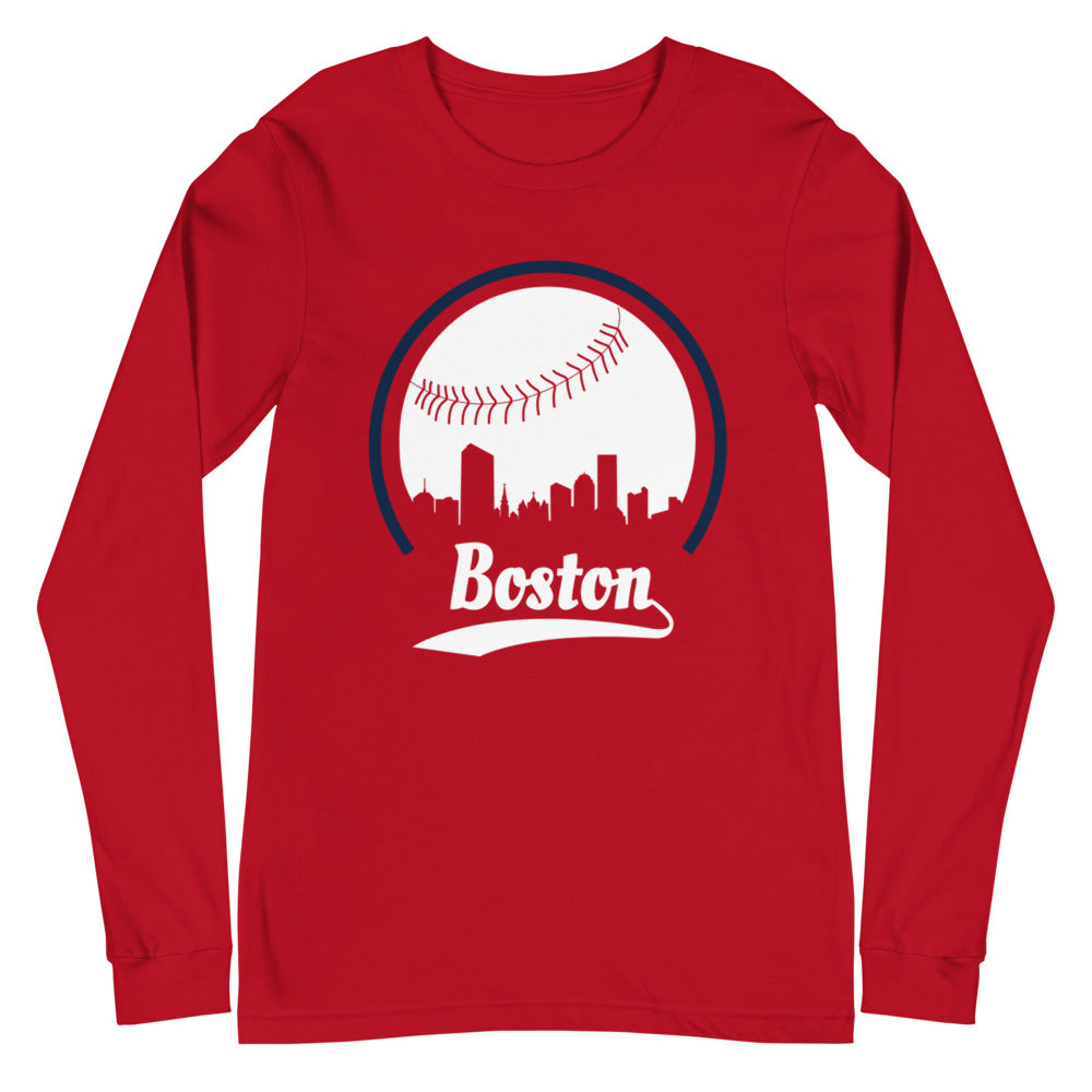 Unisex Boston Red Sox Baseball Long Sleeve Tee Shirt