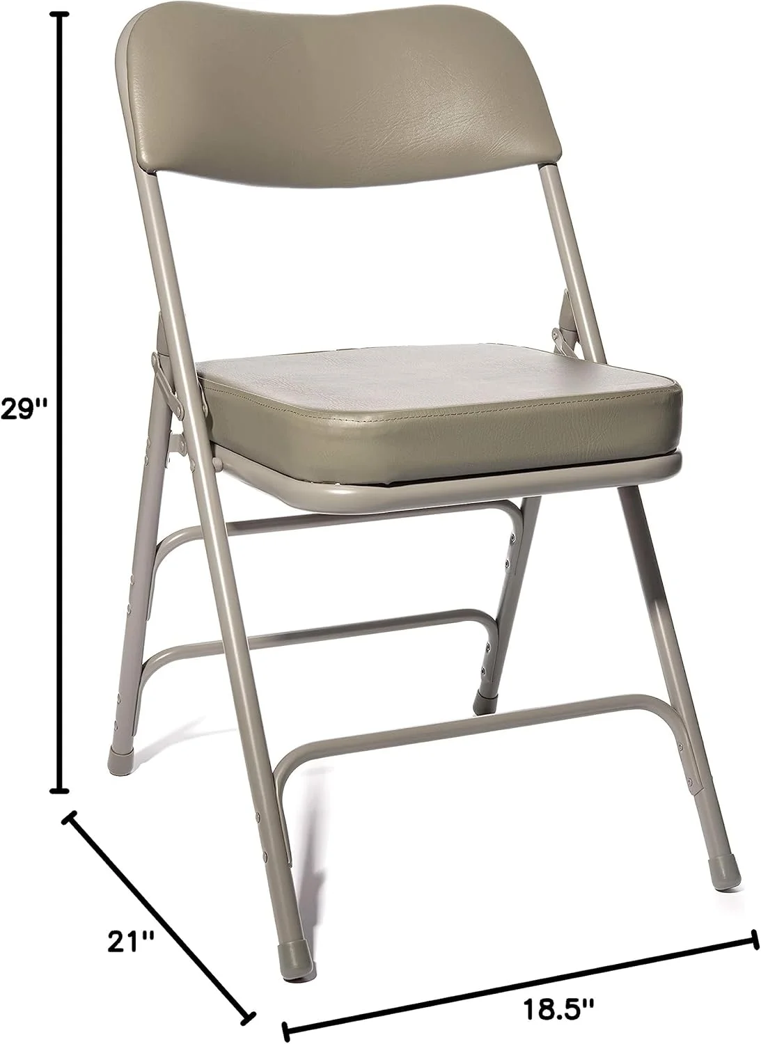 Vinyl Upholstered Folding Chair (2 Pack) - Heavy Duty Ultra Padded 2