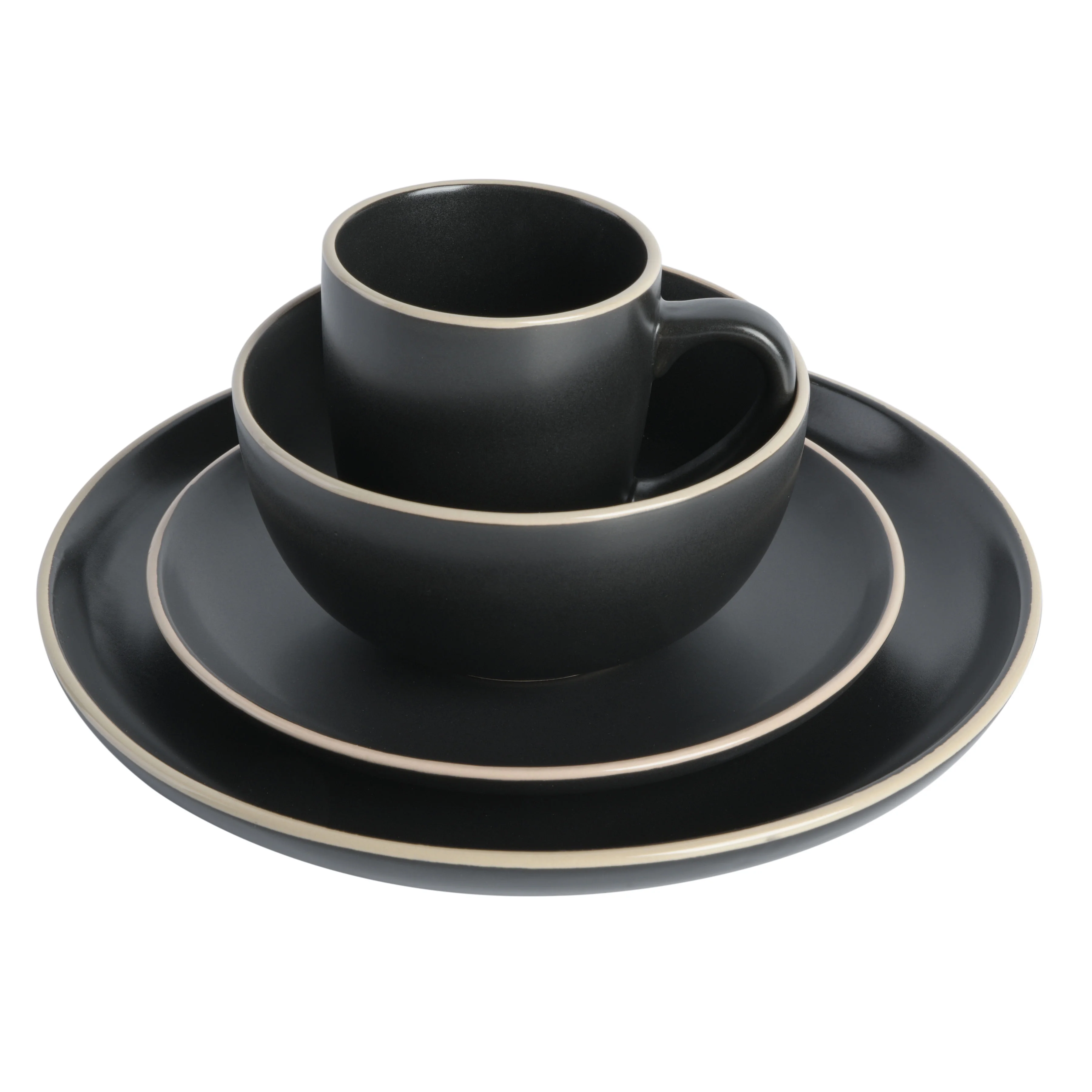 Gibson Home Rockaway 32 Piece Dinnerware Set - Gray