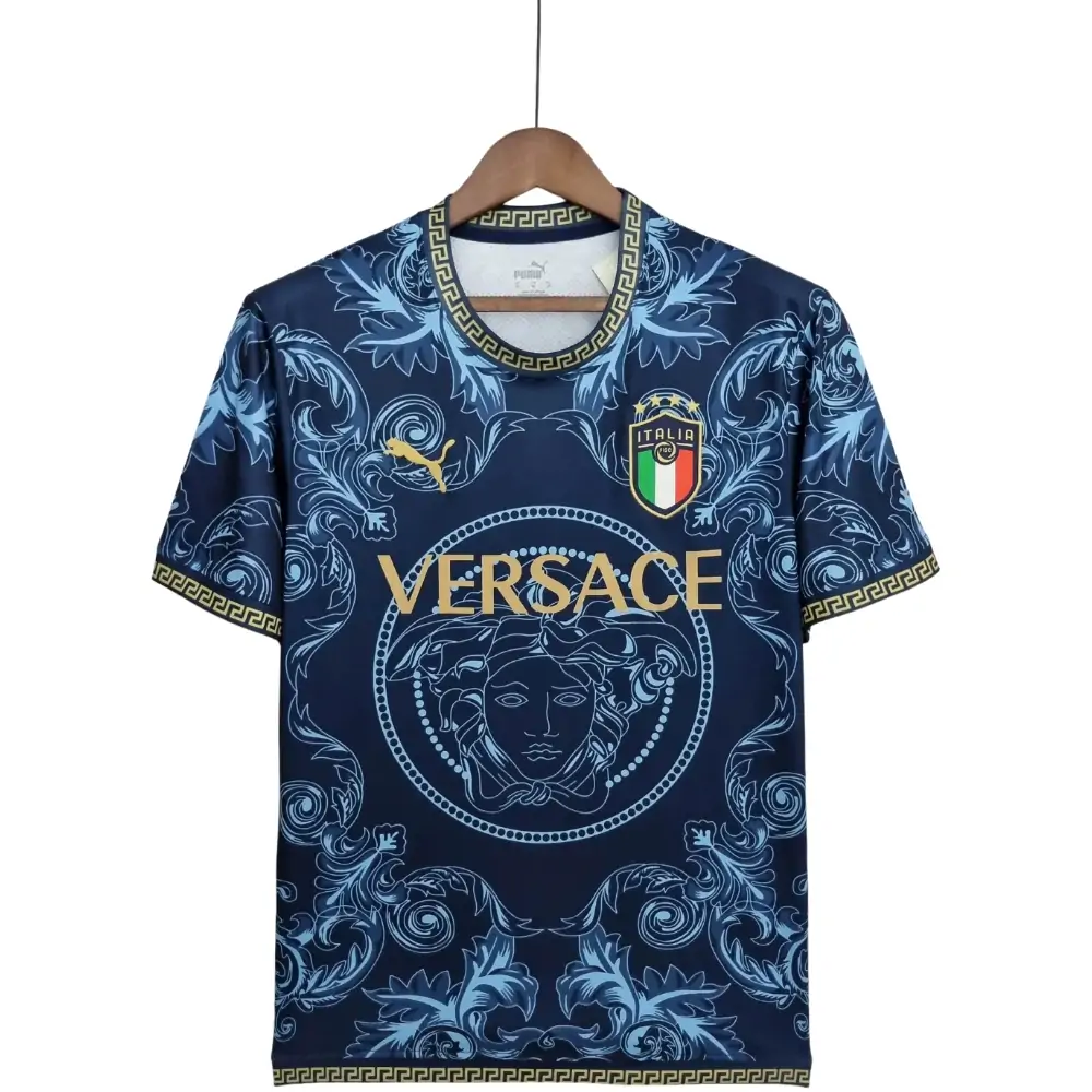 2022 Italy Commemorative Edition Blue Soccer Shirt - Fans Edition