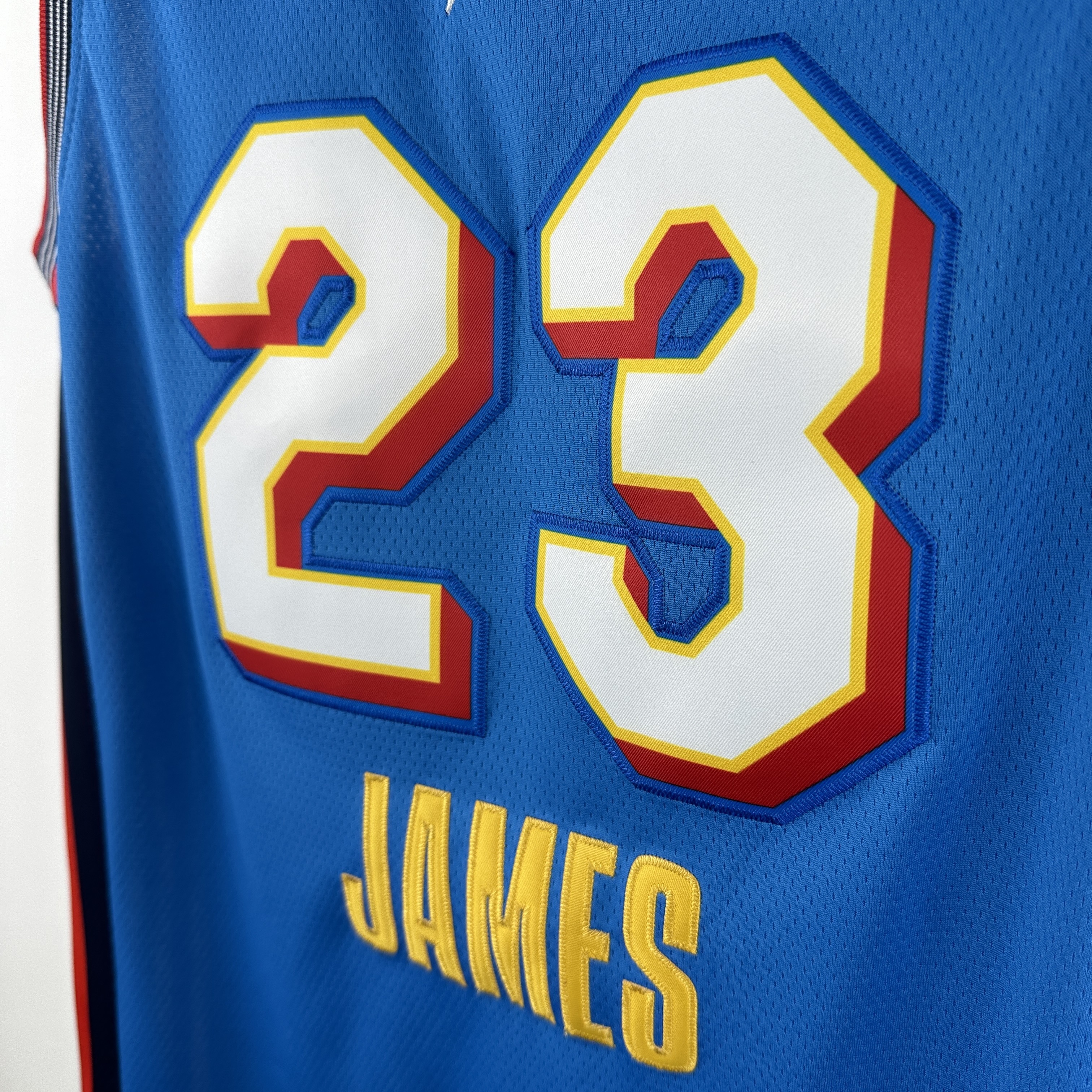 Embroidered 25th season All-Star Blue No. 23 James