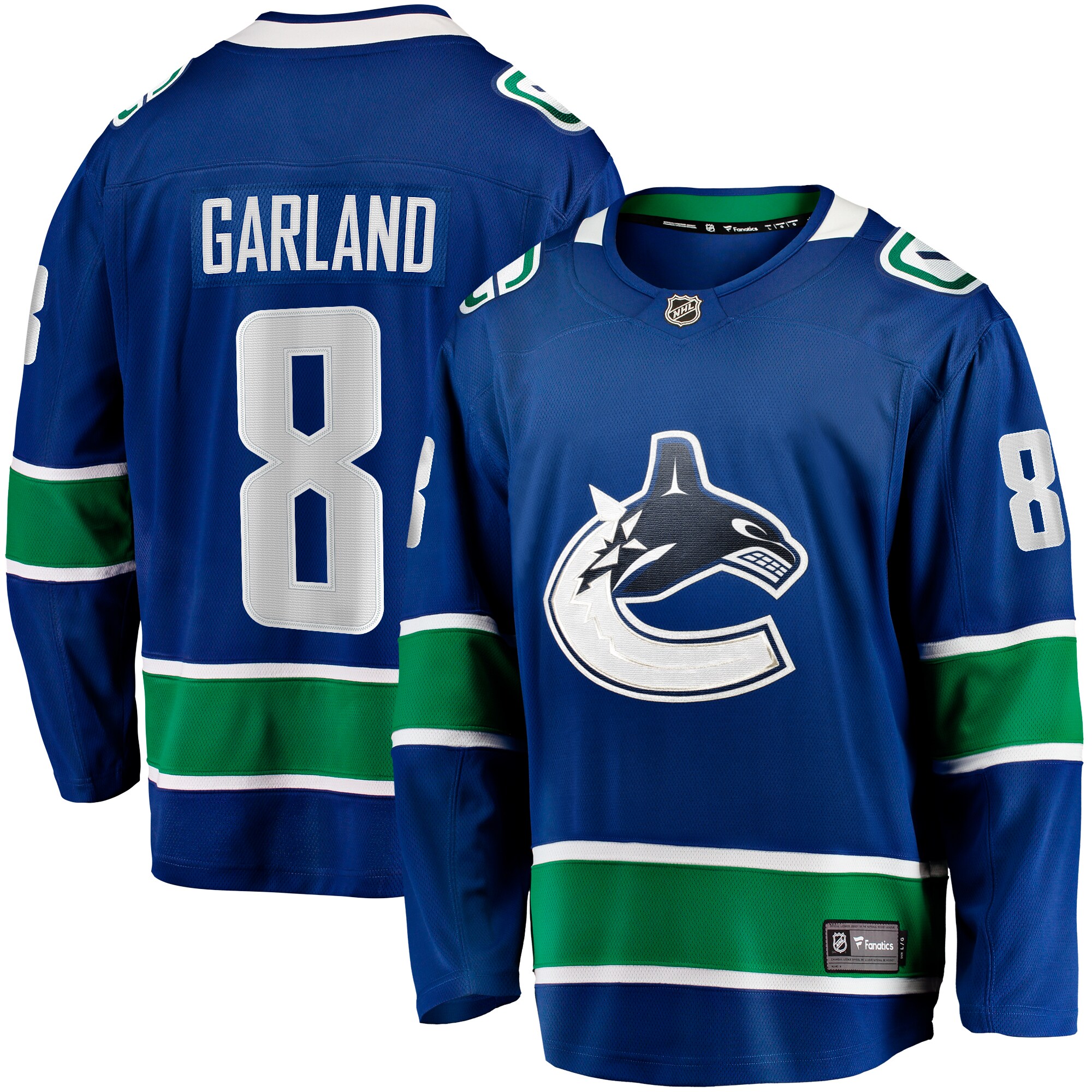 Conor Garland Vancouver Canucks Fanatics Home Breakaway Jersey – Blue