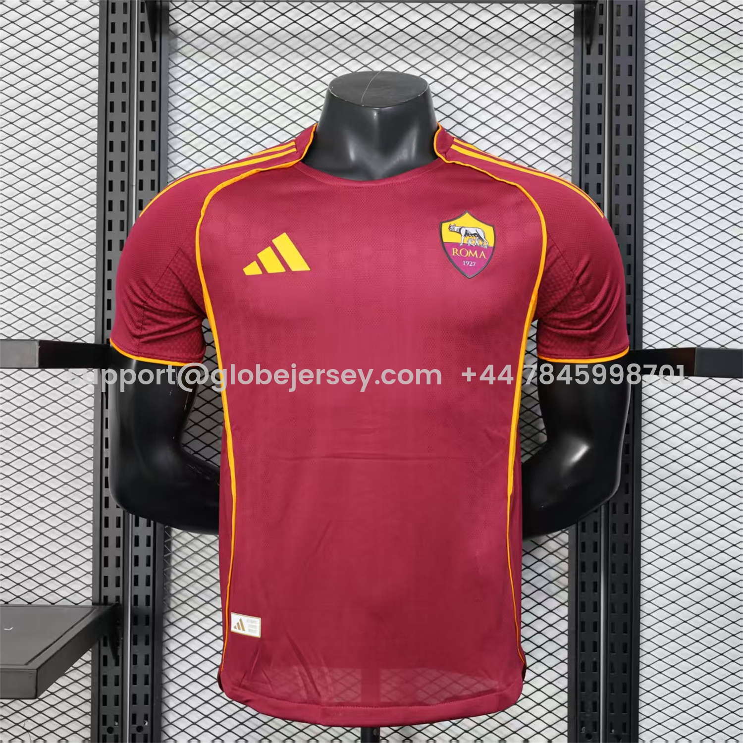 AS Roma 25-26 Home Unsponsored Jersey - Player Version