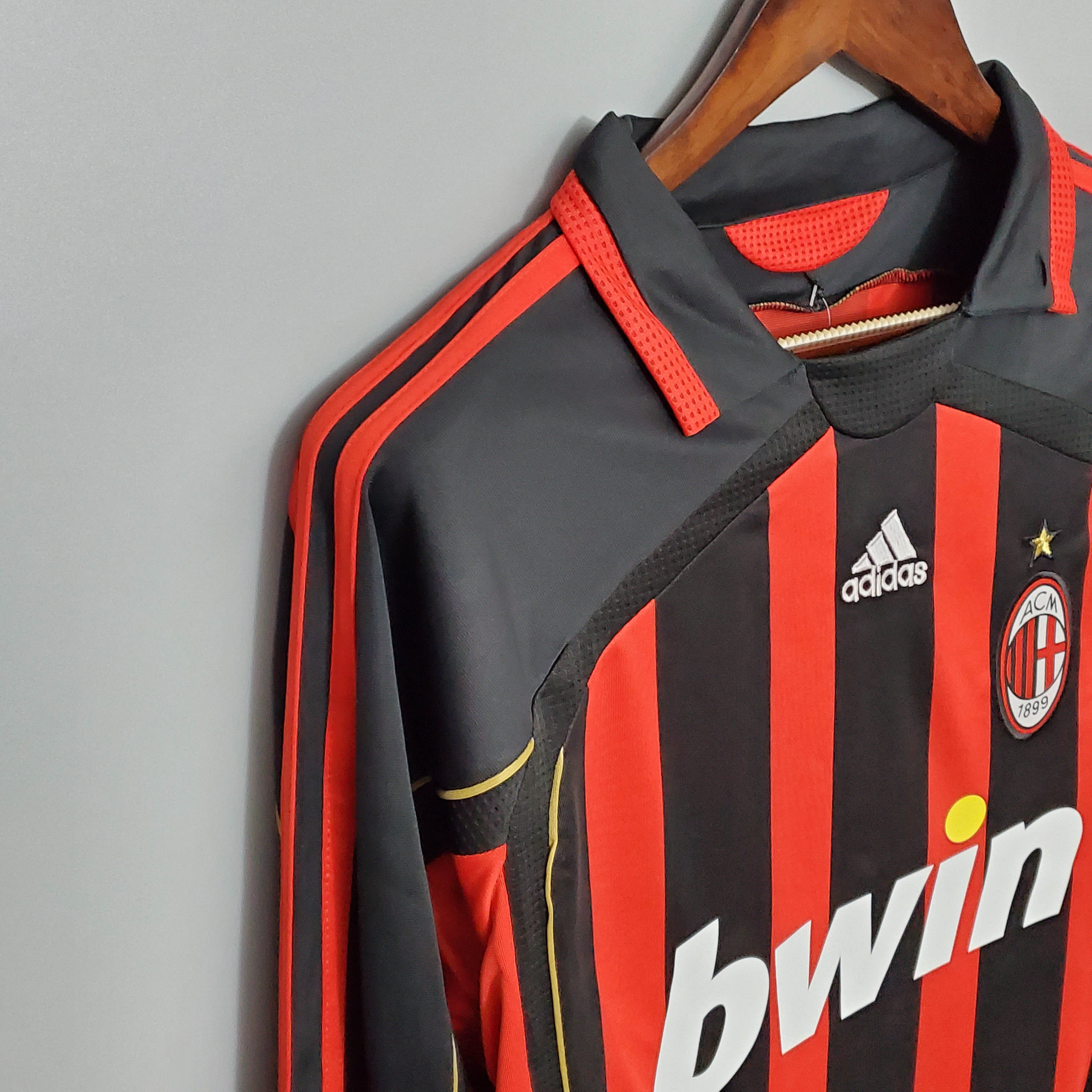2006/2007 Retro Long Sleeve AC Milan Home Football Shirt 1:1 Thai Quality - Fans Edition