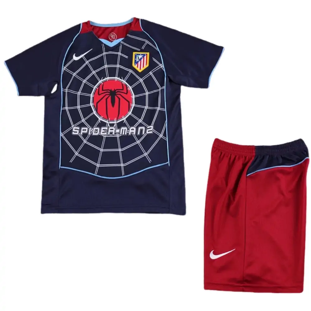 2004-05 Atletico Madrid Away Retro Children's Jersey Set - Fans Edition