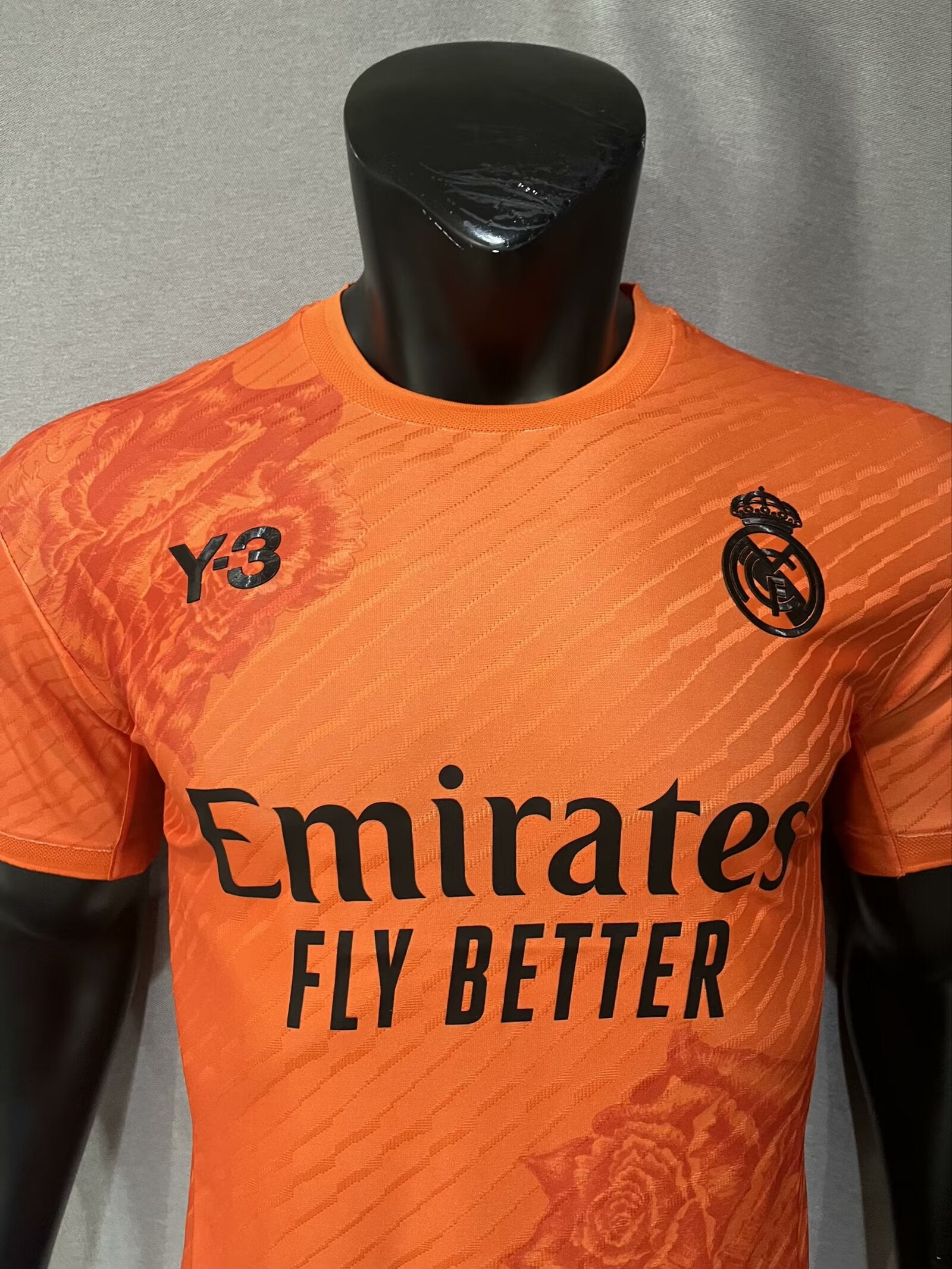 2024-25 Player Edition Real Madrid Y3 Orange Co-branded Jersey