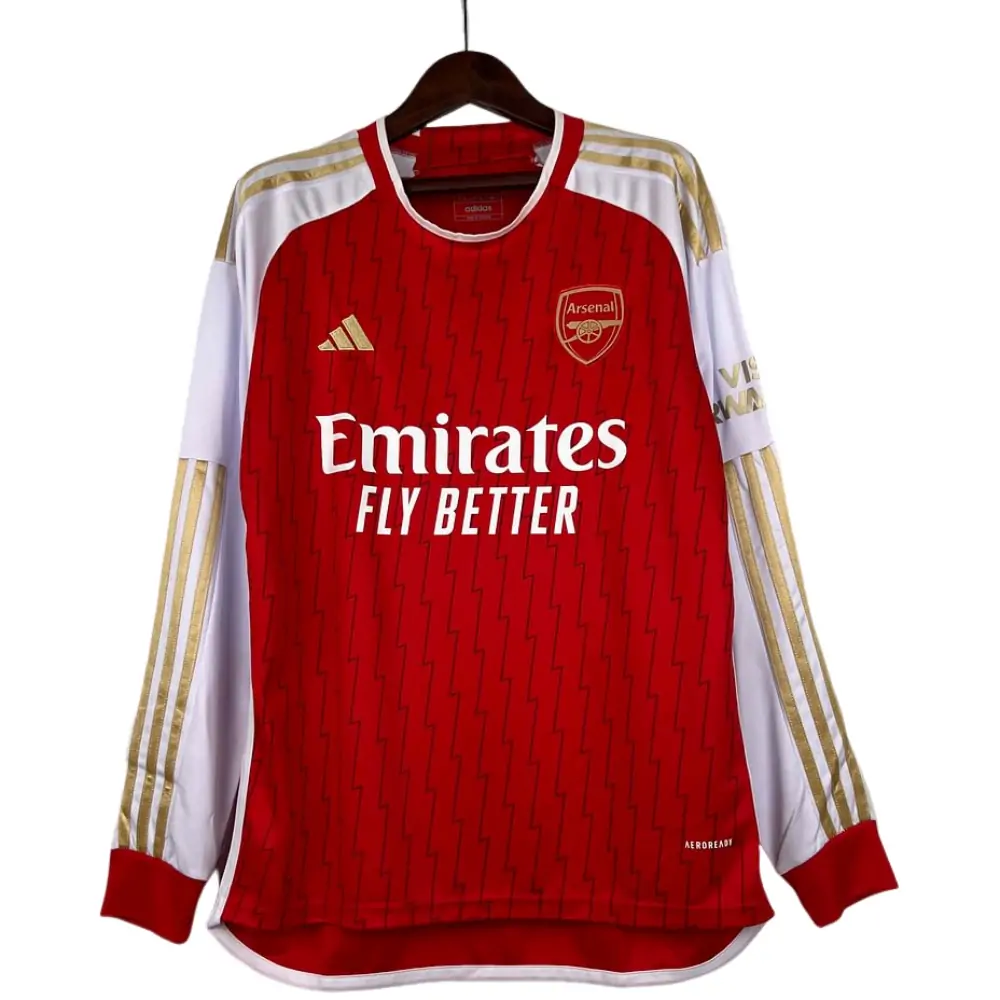 2023/2024 Long Sleeve Arsenal Home Football Shirt 1:1 Thai Quality-Fans