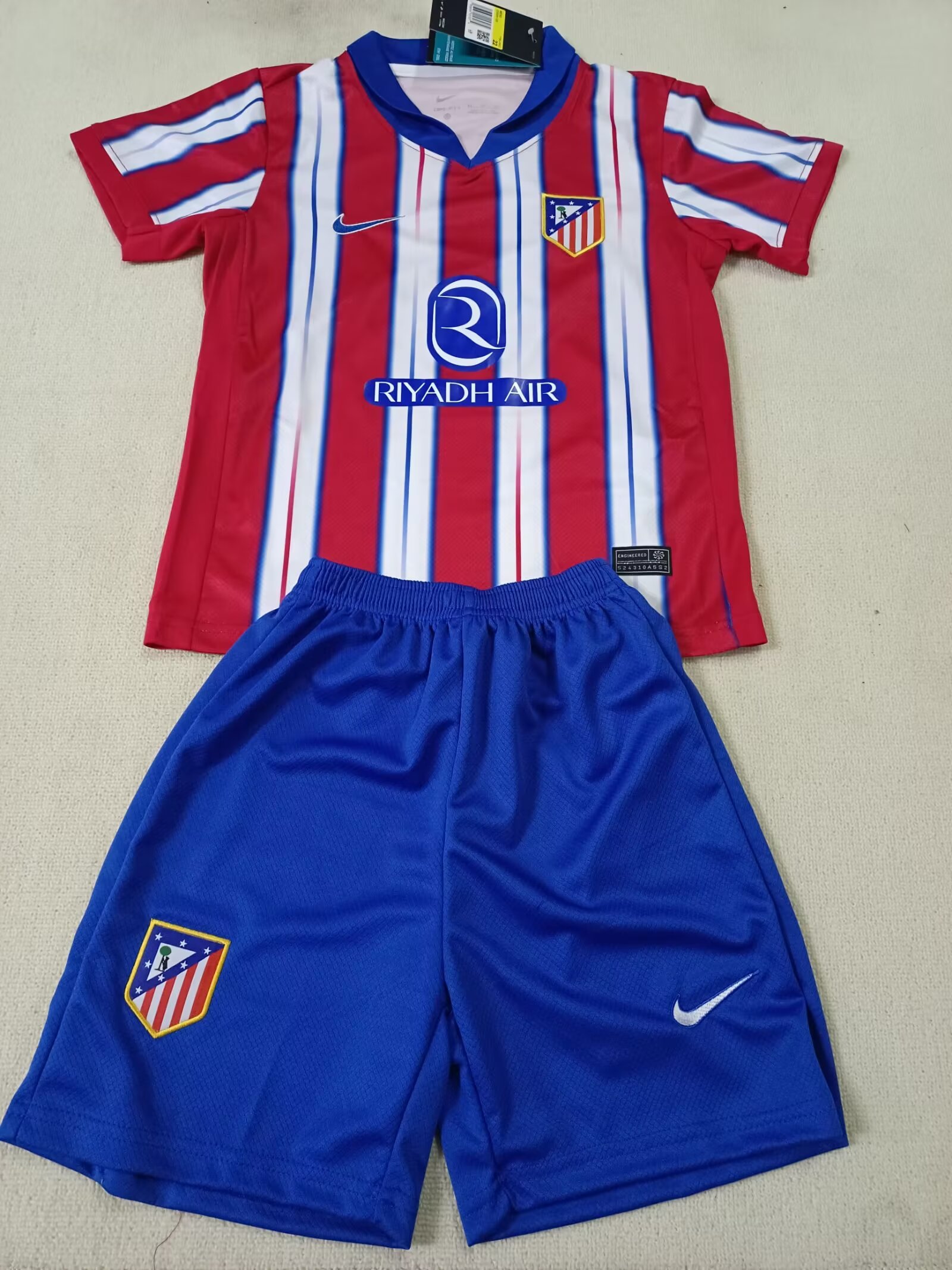 2024/25 Atletico Madrid Home Jersey. - Kids Kit