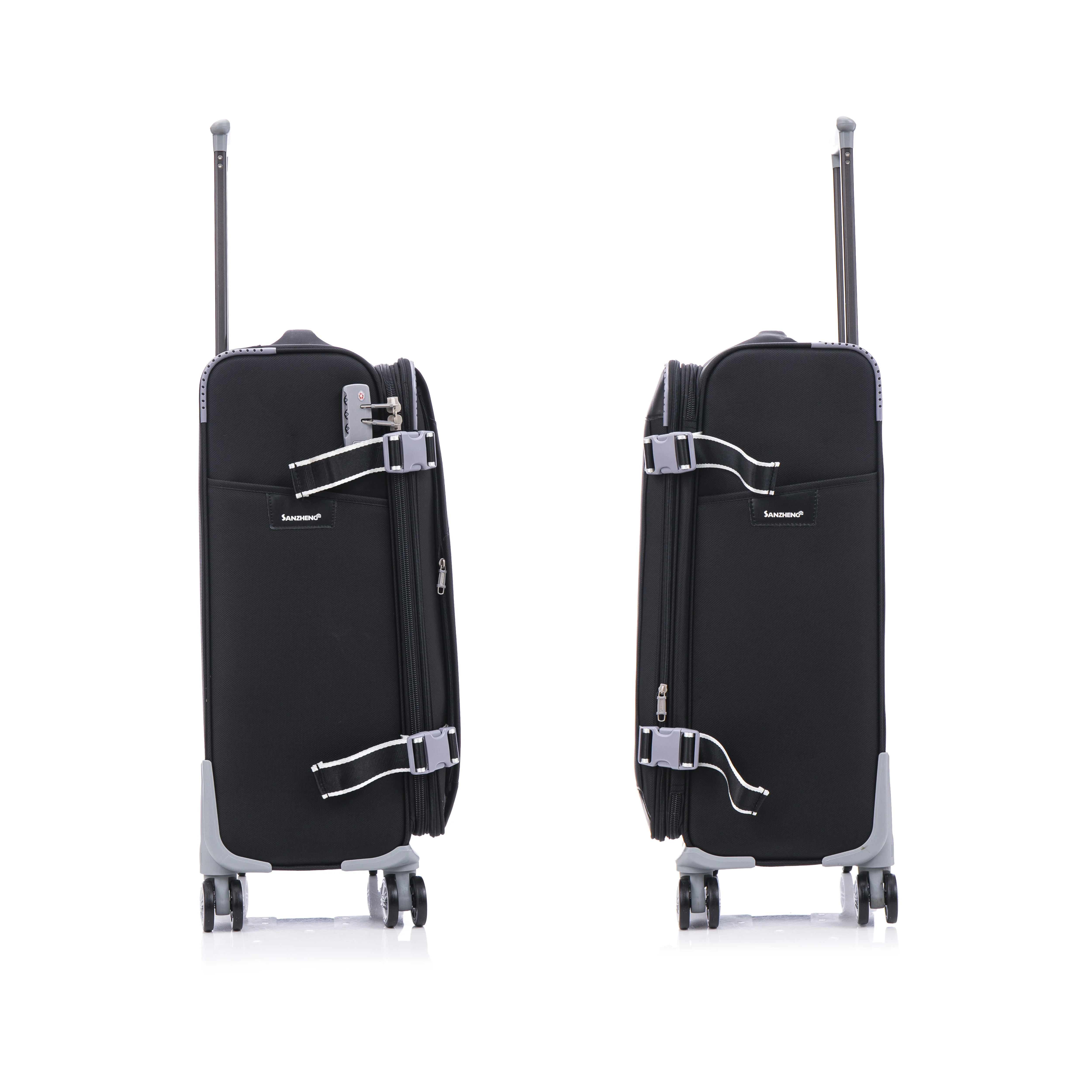 4-Piece Sage Green Softside Luggage Set with Spinner Wheels, Lightweight Expandable Suitcases (20