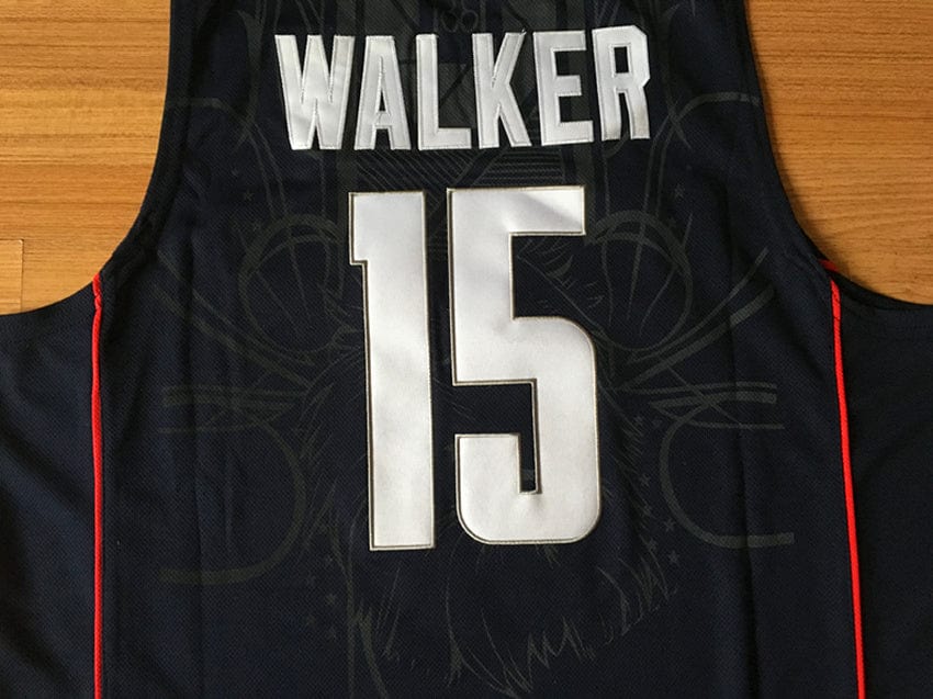 NCAA University of Connecticut No. 15 Kemba Walker dark blue jersey