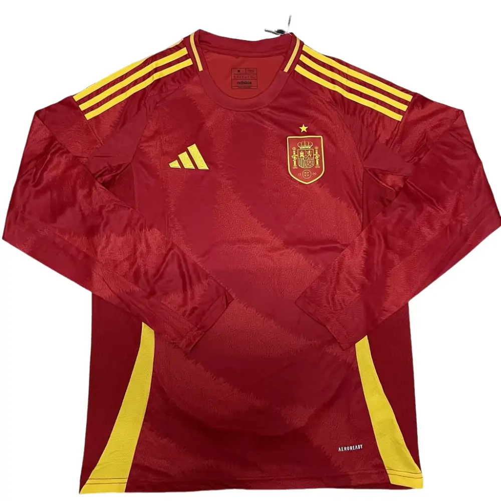 2024/25 Spain Home Long Sleeve Jersey 1:1 Thailand Quality - Fans Edition