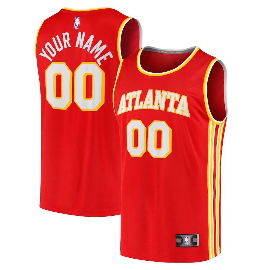 Youth Atlanta Hawks Fanatics Red Fast Break Custom Jersey - Icon Edition