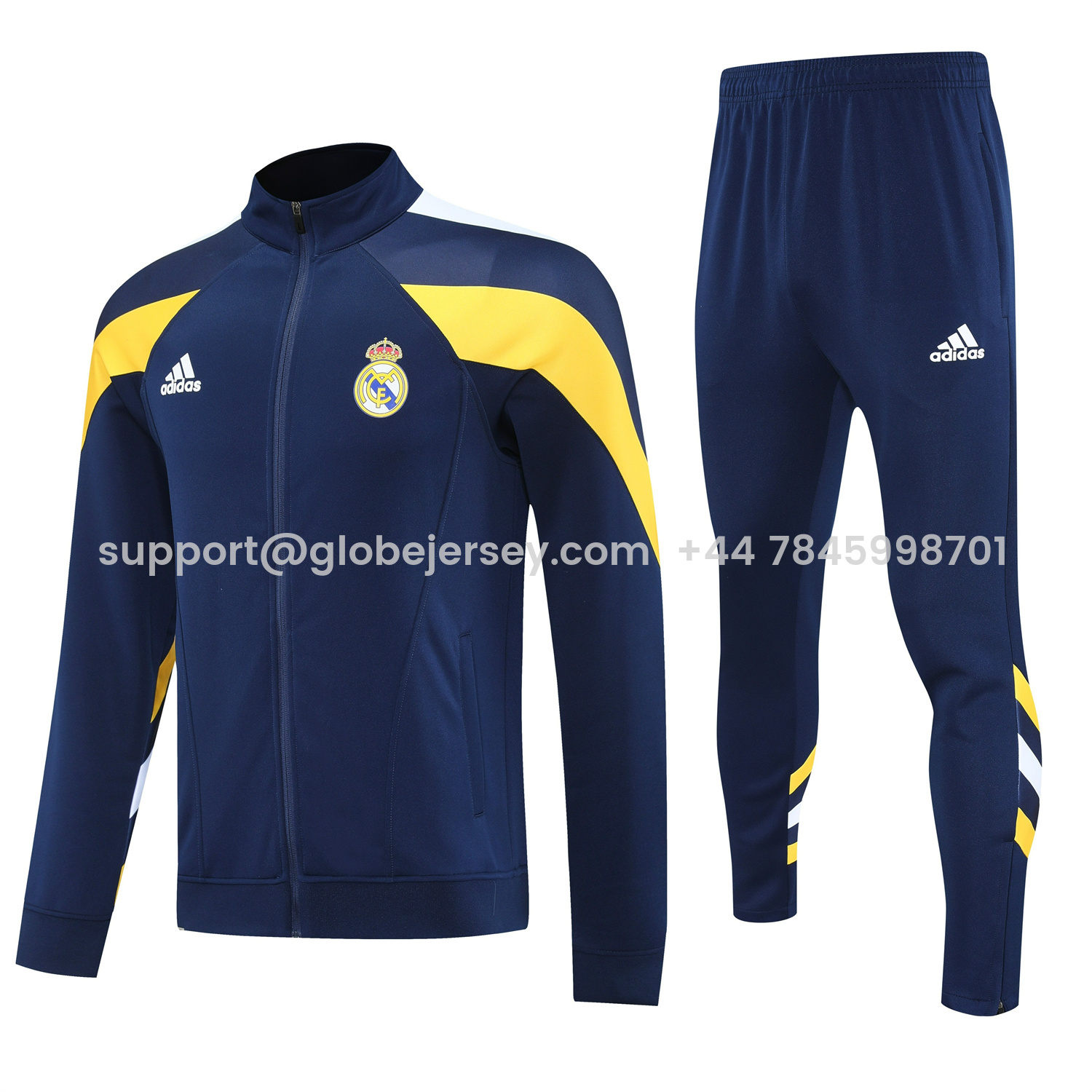 Real Madrid 25-26 Jacket Training Tracksuit - Deep Blue Jackets & Deep Blue Pants