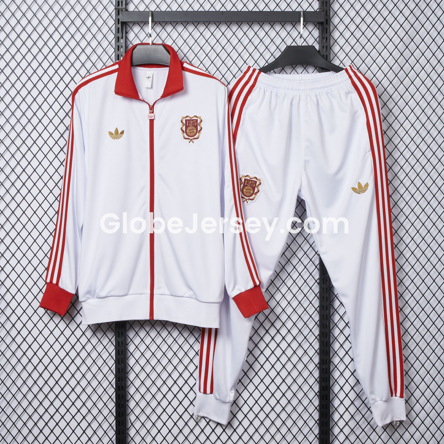 Bayern Munich 2025 125th Anniversary Jacket Training Tracksuit - White