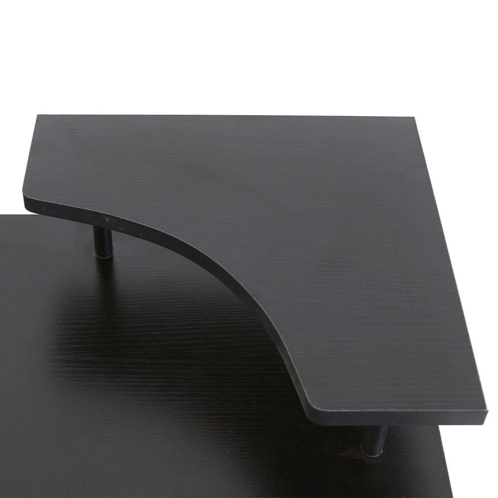 Ktaxon Black Home Office Computer PC Desk Table Work Station,Office Home Raised Monitor & Printer Shelf Furniture