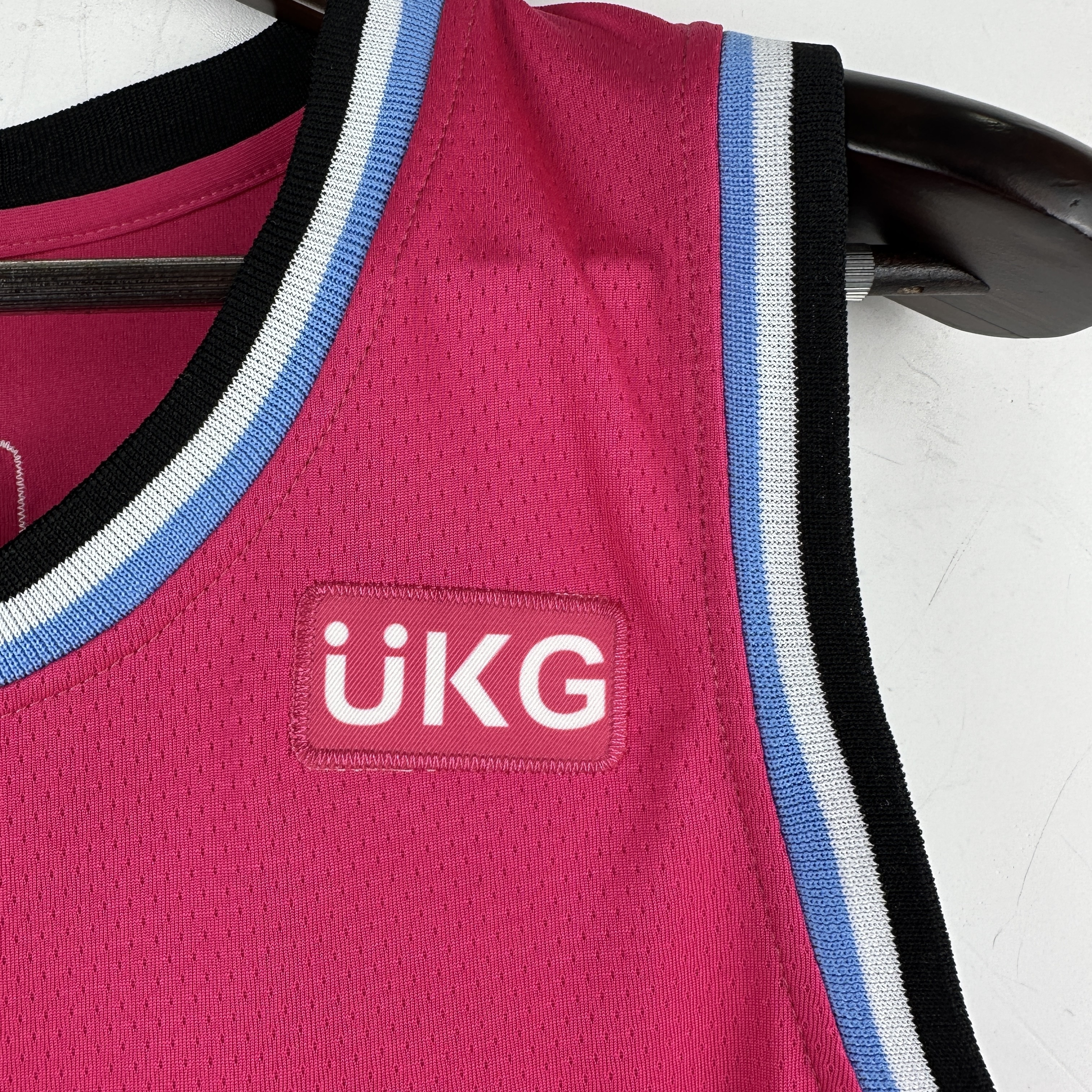 Embroidered Miami Heat Crew Neck Pink #3 Dwyane Wade