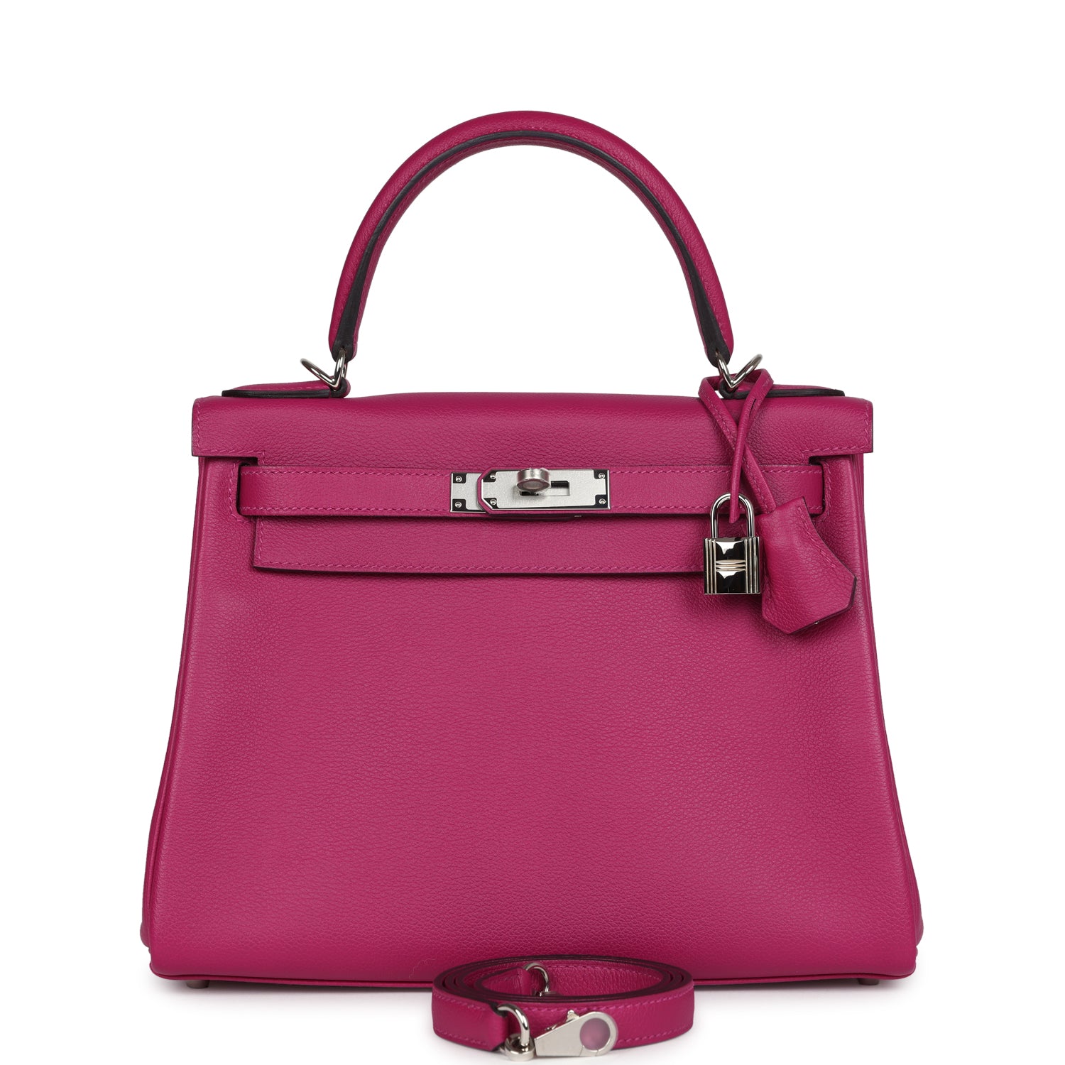 Kelly Retourne 28 Rose Poupre Evercolor Palladium Hardware