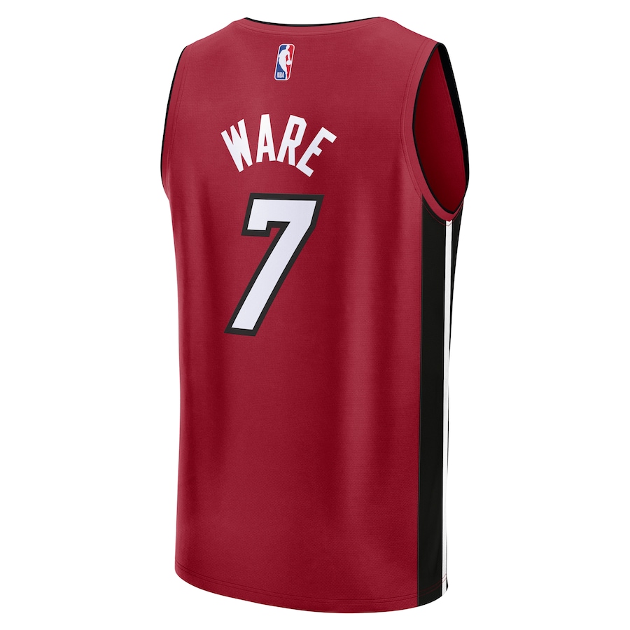 Youth Miami Heat Kel'el Ware Fanatics Red Fast Break  Jersey - Statement Edition
