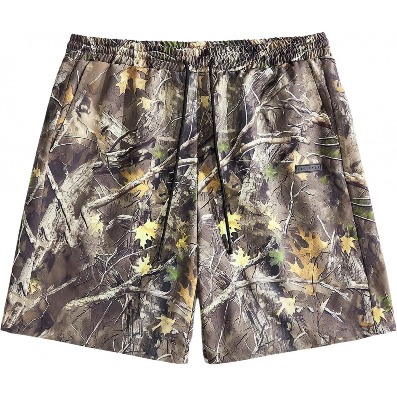 Men's Camo Shorts Maple Leaf Print