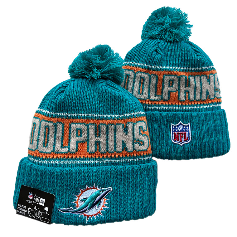 Miami Dolphins Cuffed Knit Hat with Pom