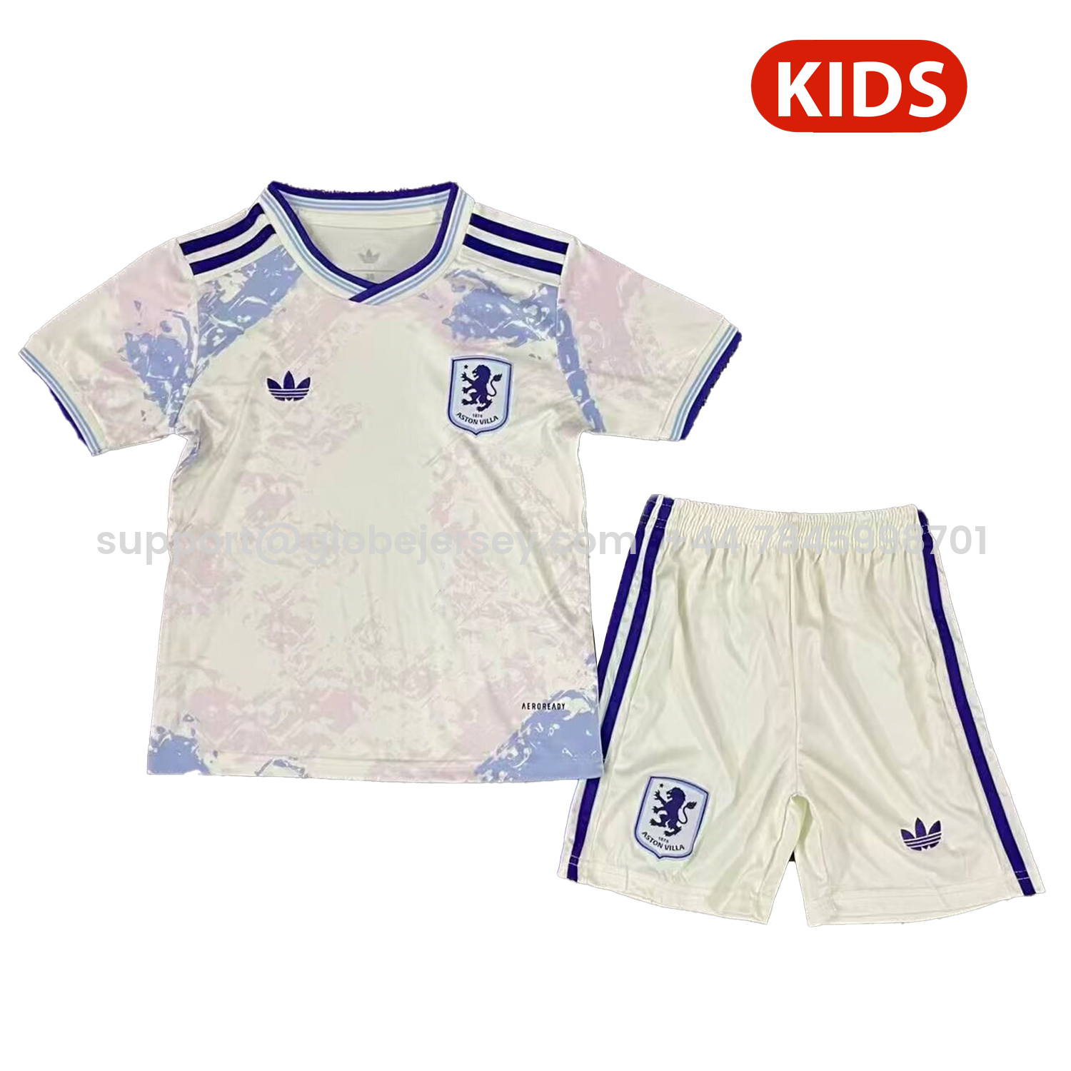Aston Villa 25-26 Third Unsponsored Kids Kit