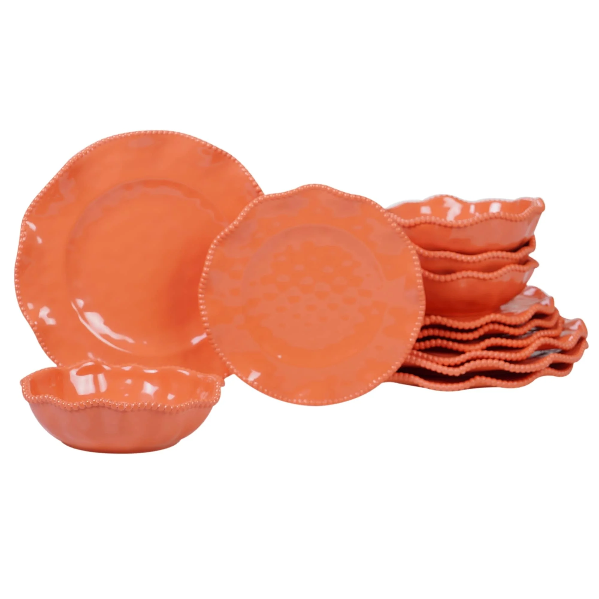 Certified International  Perlette 12-piece Dinnerware Set Beige