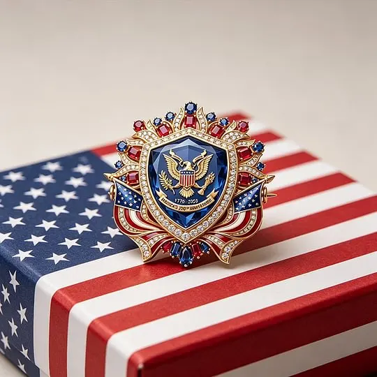 America’s 250th Anniversary Rhinestone Flag Pin