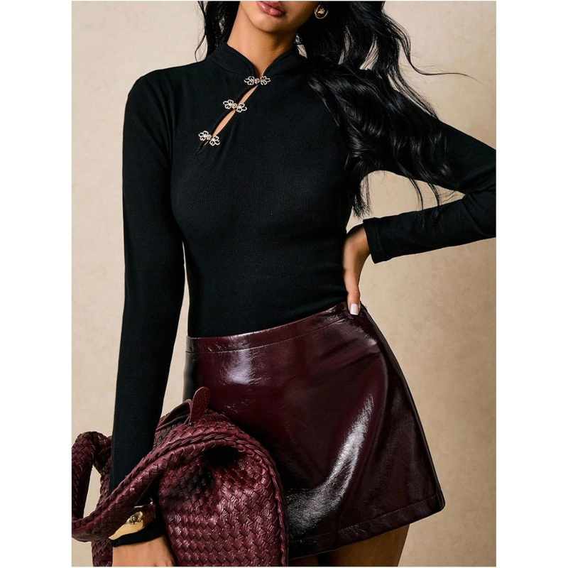 Women's Long Sleeve Cheongsam Top
