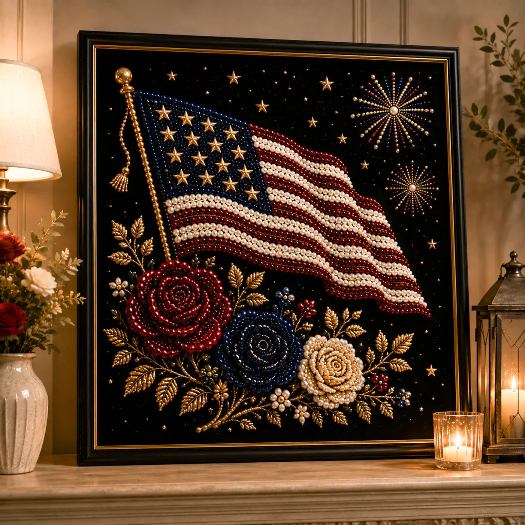 🦅America 250th Anniversary Pearl Art Kit – Stars & Stripes Skyline Limited Edition (Buy 2 Free Shipping)
