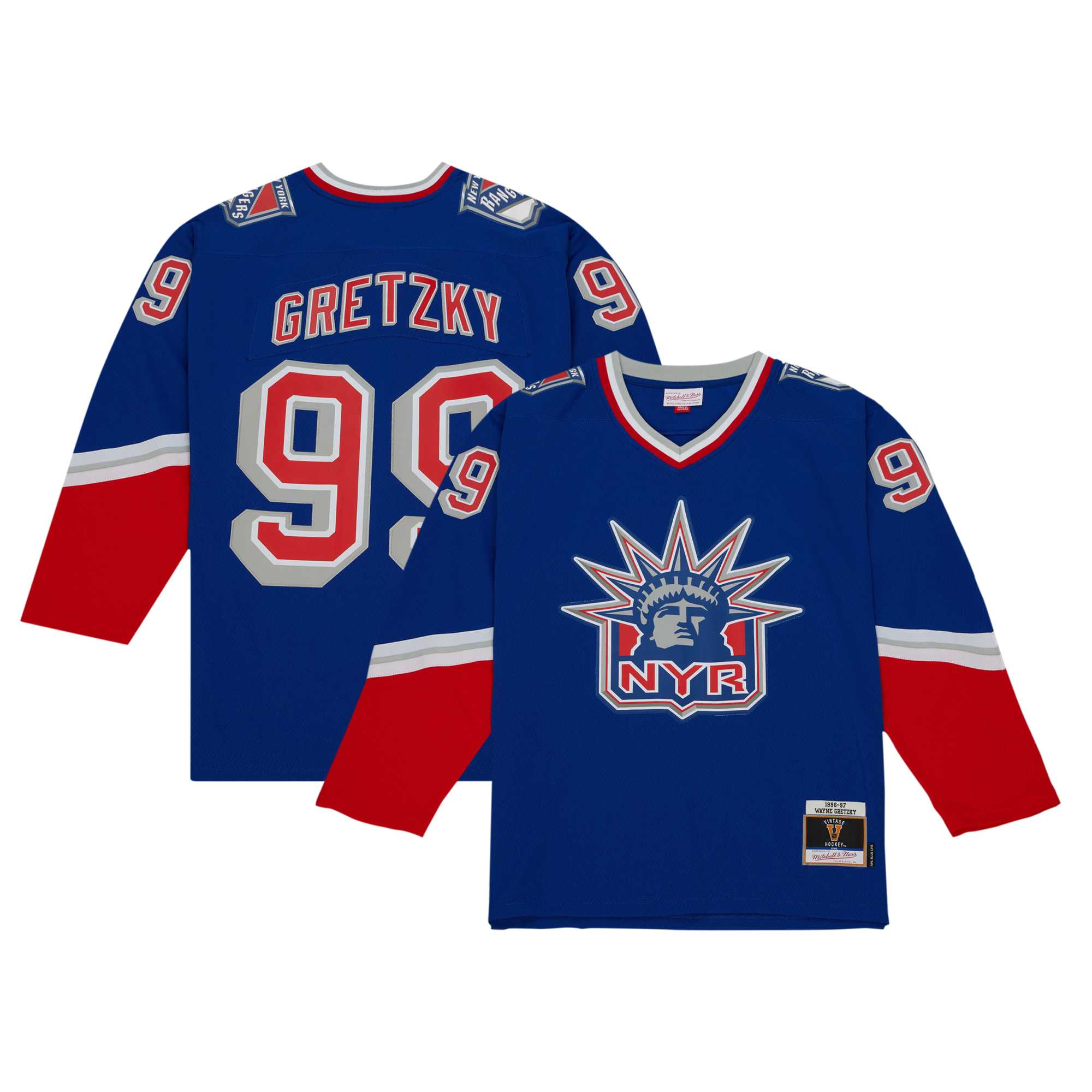 Wayne Gretzky New York Rangers Mitchell & Ness  1996/97 Blue Line   Jersey – Navy