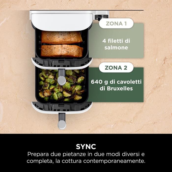 NINJA - FRIGGITRICE ARIA DOUBLESTACK 9,5 L SL400EUWH-Bianco