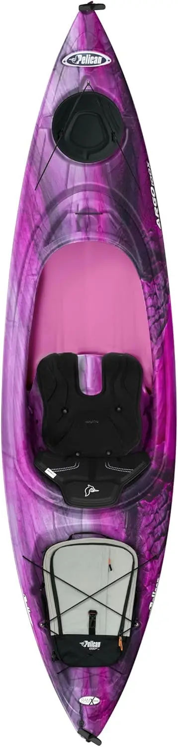 Pelican Argo 100X EXO 10 ft Sit-in Kayak with Exo Cooler Bag – Lightweight & Stable – Stardust