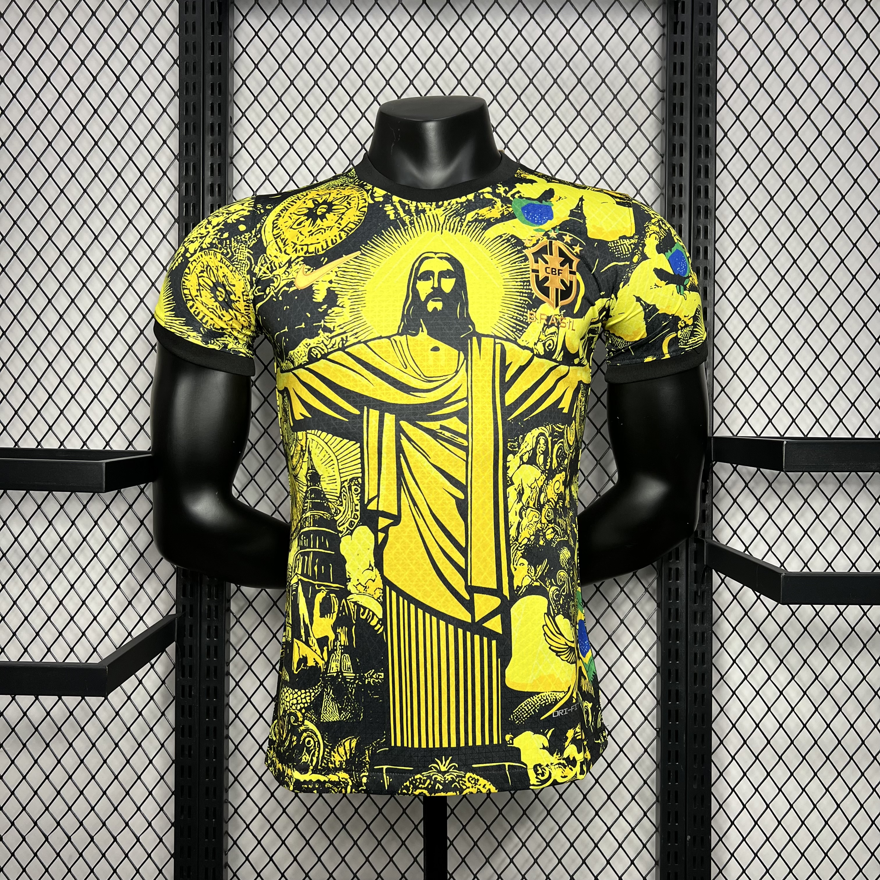 Brazil 2024 Yellow Christ the Redeemer Statue Jersey - Player Version