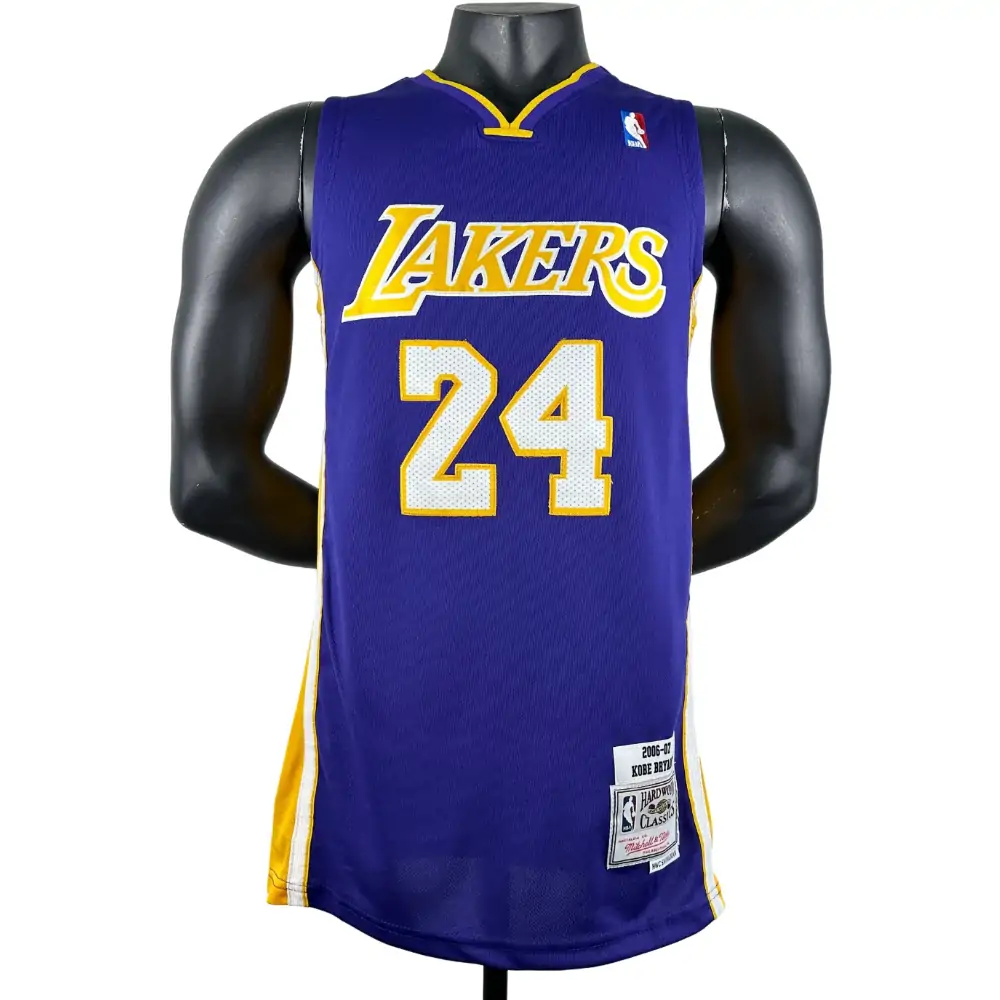 Embroidered MN Retro Jersey Lakers 00/01 Season V-neck Purple No. 24 Kobe