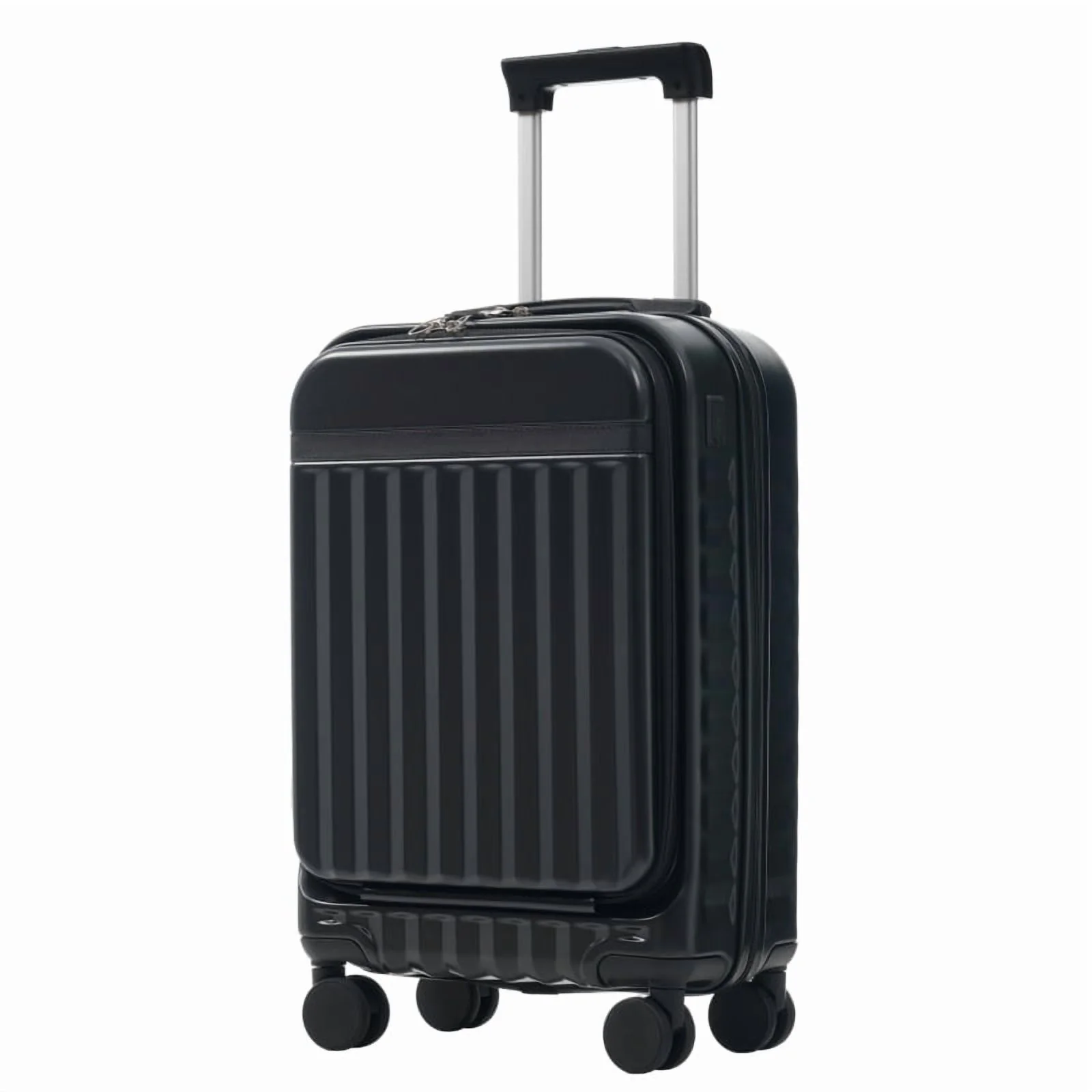 Front Opening Luggage Set 3 Piece, Hardside Carry on Suitcase with USB Port, Expandable Luggage with Handle Bag Spinner Wheels TSA Lock