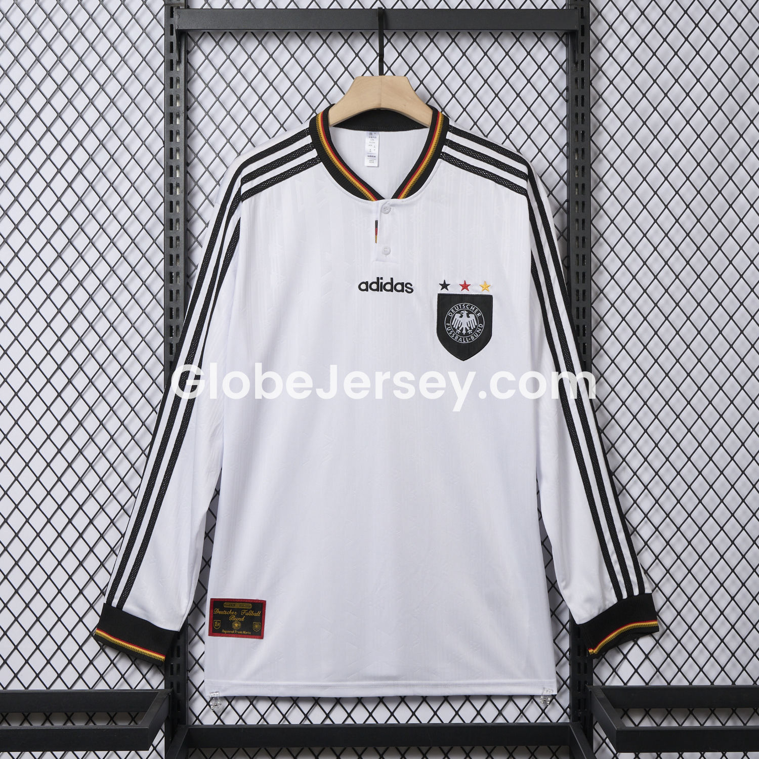 Retro Germany 1996 Home Long Sleeves Jersey