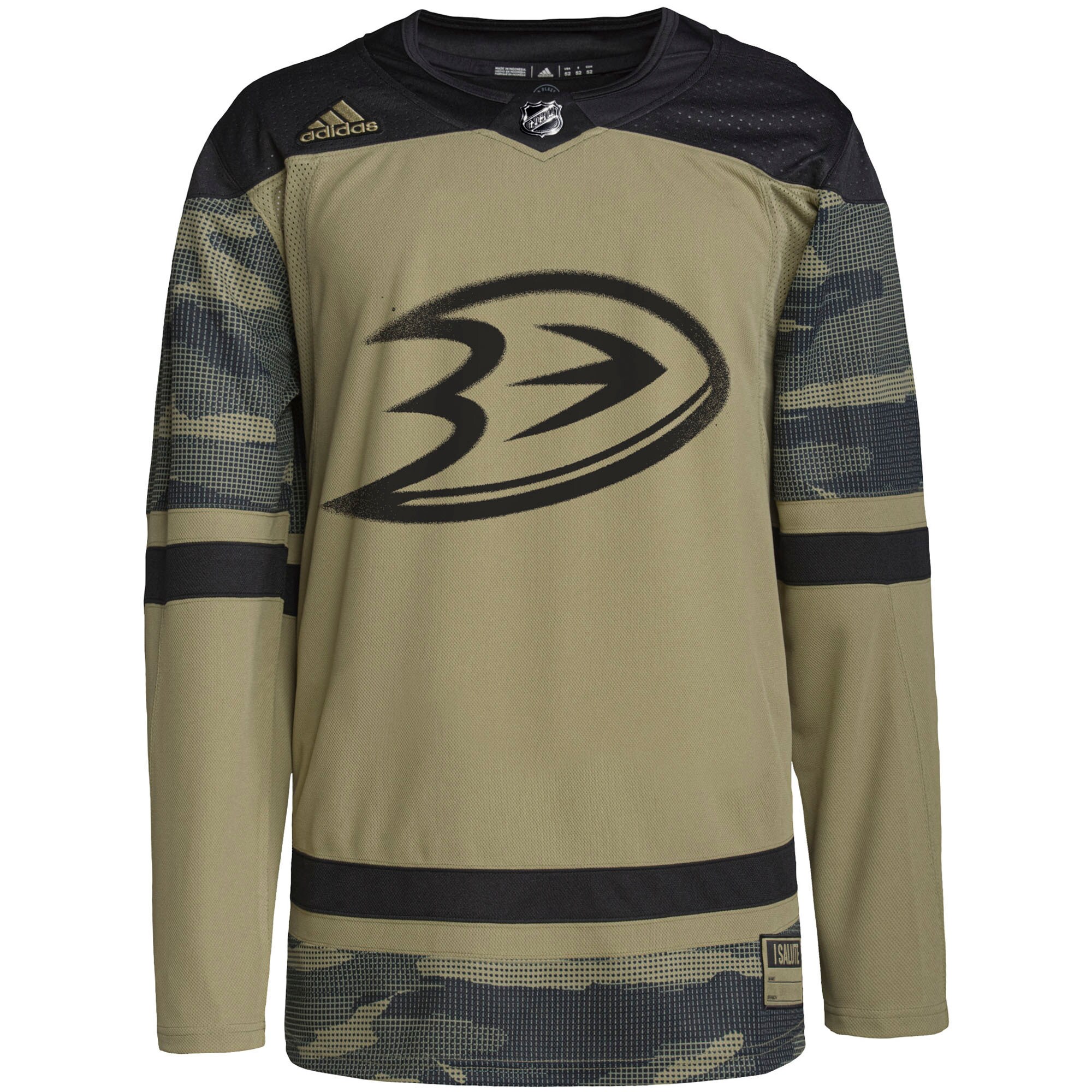 Anaheim Ducks  Military Appreciation Team  Custom Practice Jersey – Camo