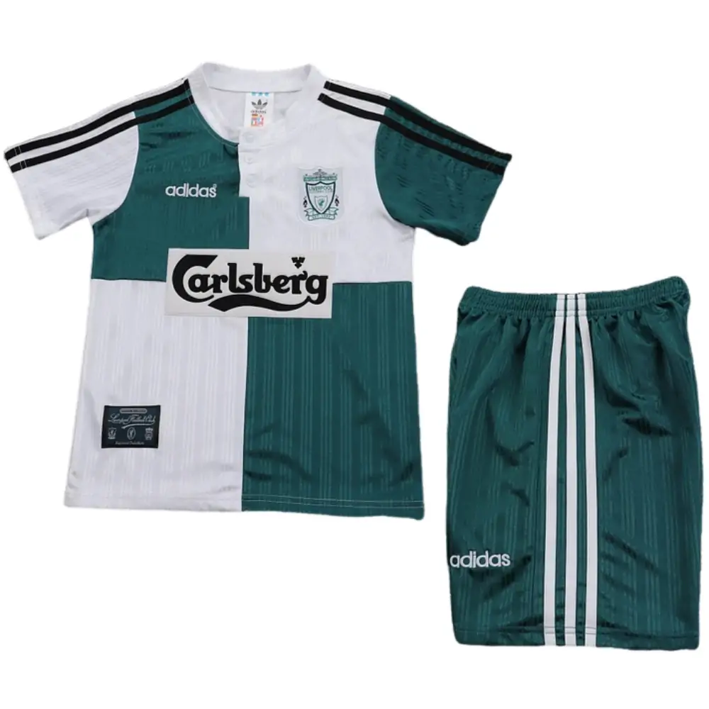 1995-96 Liverpool Away Retro Children's Jersey Set - Fans Edition