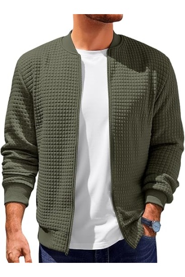 Mens Bomber Jacket Casual Lightweight