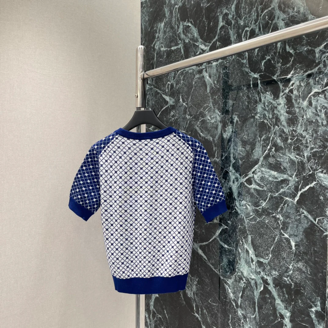 2026 Spring/Summer New V-neck Color Block Knitwear